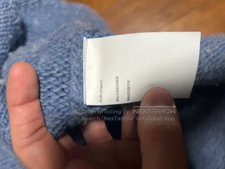 Our Legacy Extra Large Cardigan Aquamarine