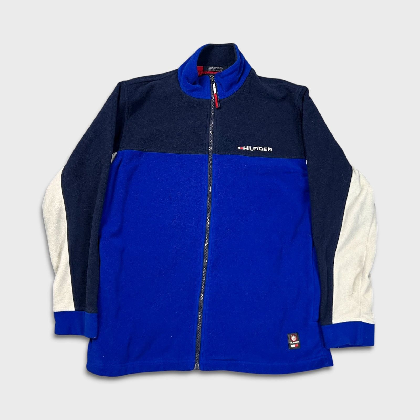 Tommy Hilfiger × Vintage Vintage Tommy Hilfiger Fleece Flag Pullover Zip Y2K Jacket Size US M / EU 48-50 / 2 - 1 Thumbnail