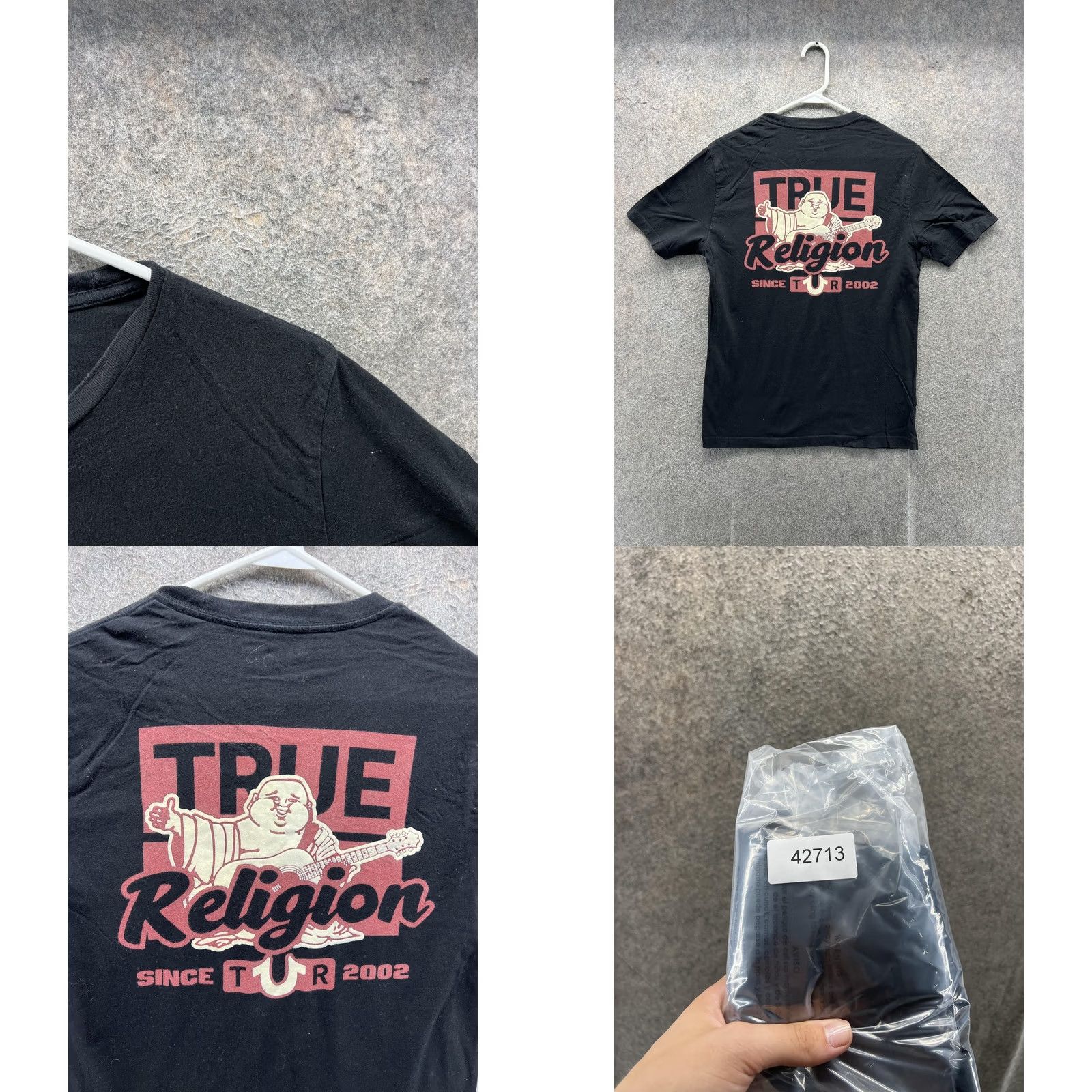 True Religion True Religion Shirt Mens Small Black Horseshoe Logo Crewneck Tee Tagless Casual Size US S / EU 44-46 / 1 - 8 Thumbnail
