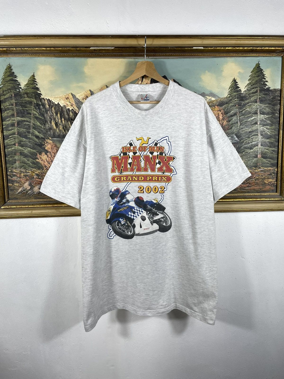 Vintage × Yamaha Vintage 2002 00s Isle Of Man Racing T-Shirt Motorcycle Tee Size US XXL / EU 58 / 5 - 1 Thumbnail
