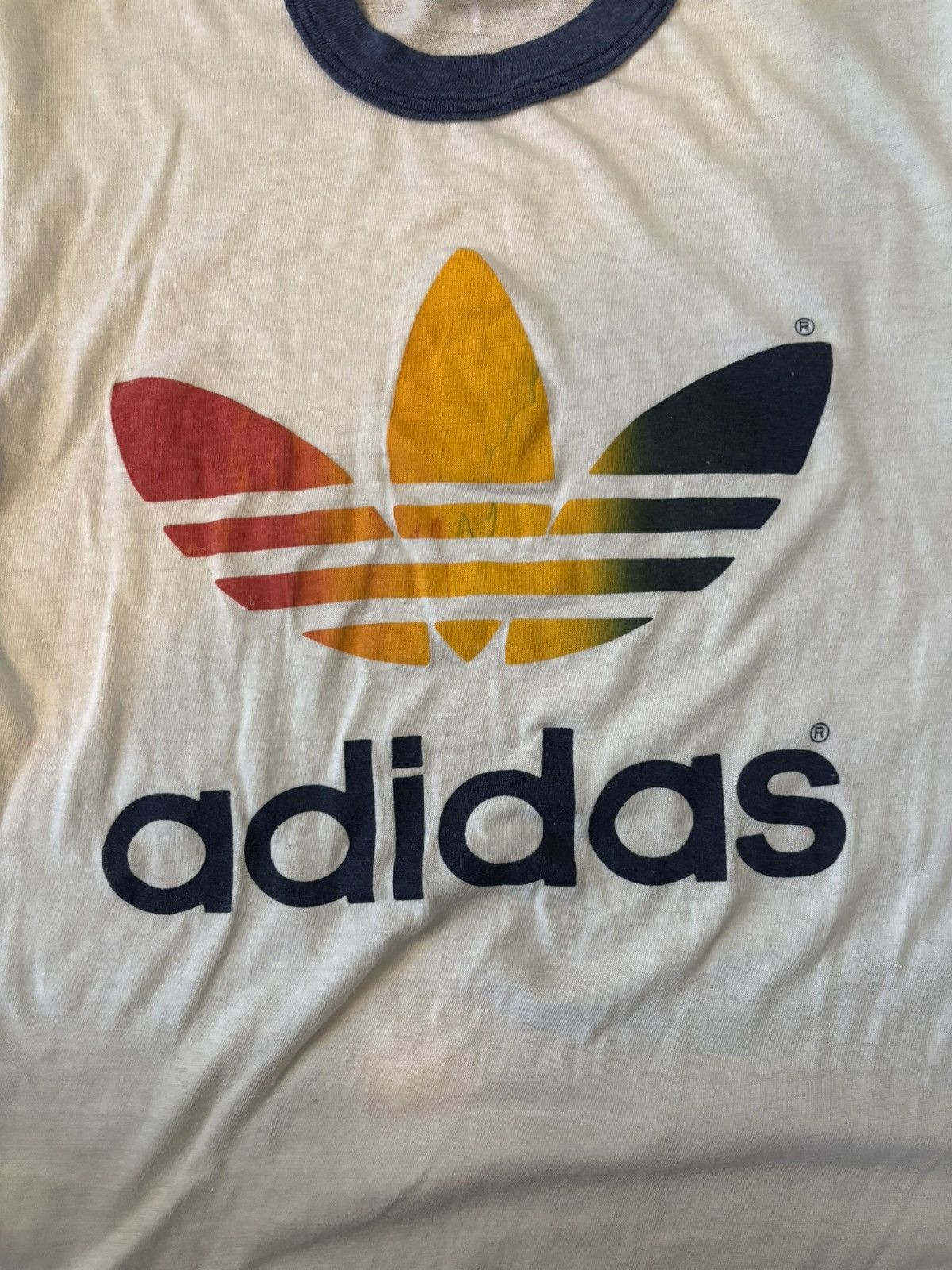 Adidas Vintage Adidas Trefoil Ringer Tee Size US M / EU 48-50 / 2 - 2 Thumbnail
