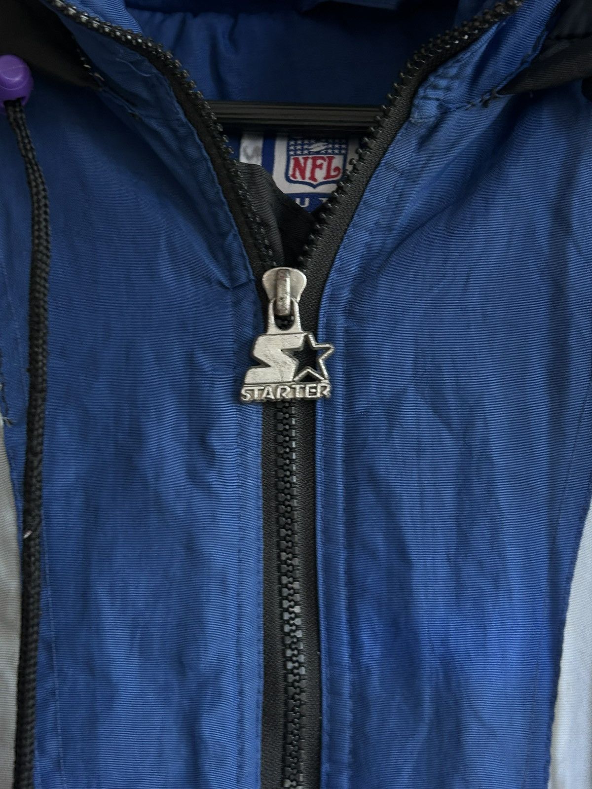 Starter Vintage 90s Cowboys Starter Pro Line Anorak Jacket Size US XL / EU 56 / 4 - 6 Thumbnail