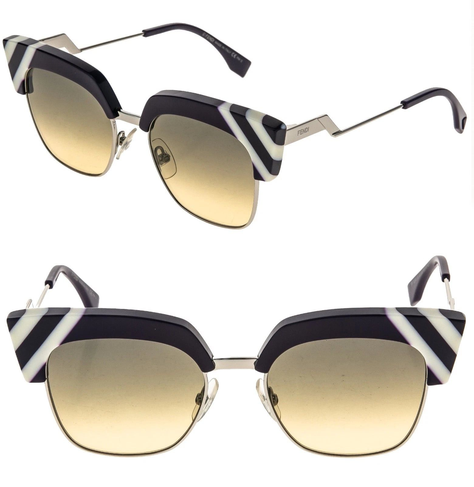 Fendi FENDI 0241 Waves FF0241S Violet Silver Fashion Sunglasses Size ONE SIZE - 1 Thumbnail