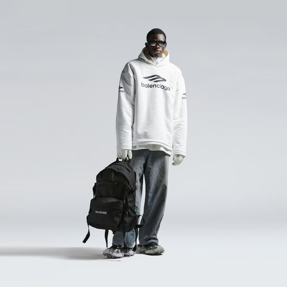 Balenciaga o1mt1gz0125 3XL Ski Sneakers in White/Black Size US 10 / EU 43 - 7 Thumbnail