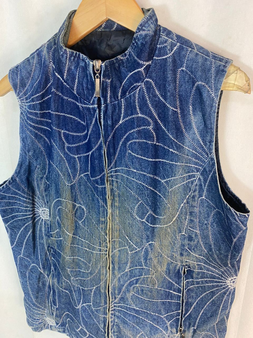 Japanese Brand Gabin distressed denim vest Size US M / EU 48-50 / 2 - 3 Thumbnail