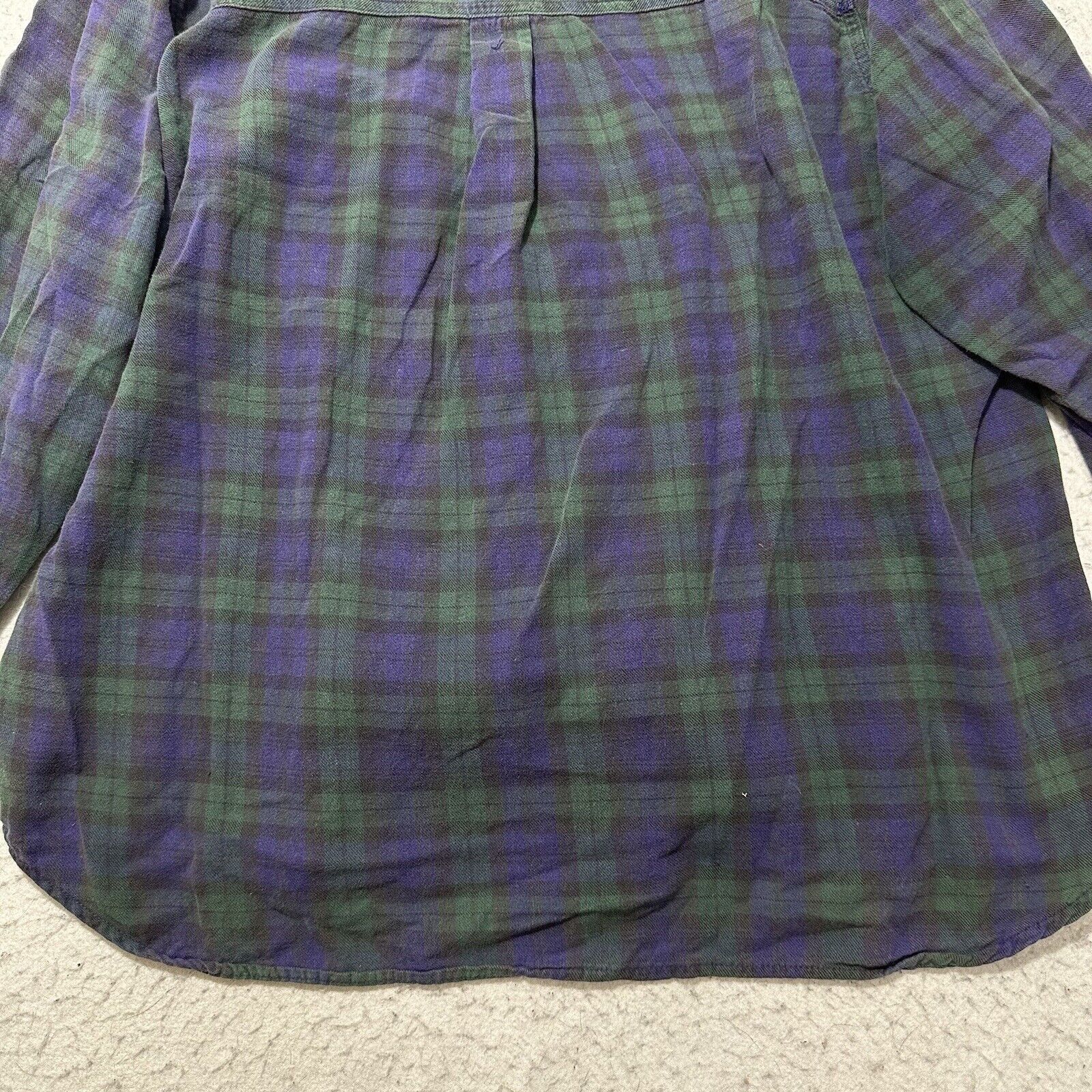 Chicos Chico's Design Large Button Up Shirt Blue Green Plaid Stripe Size L / US 10 / IT 46 - 11 Thumbnail
