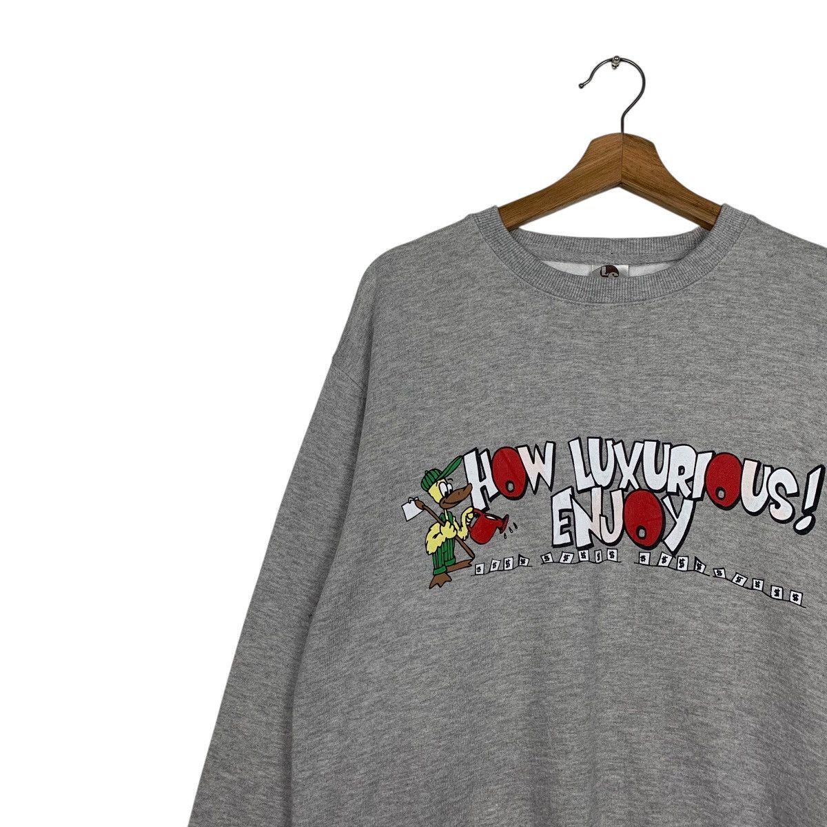 Japanese Brand How Luxurious Enjoy Crewneck Sweatshirt Size US L / EU 52-54 / 3 - 6 Thumbnail