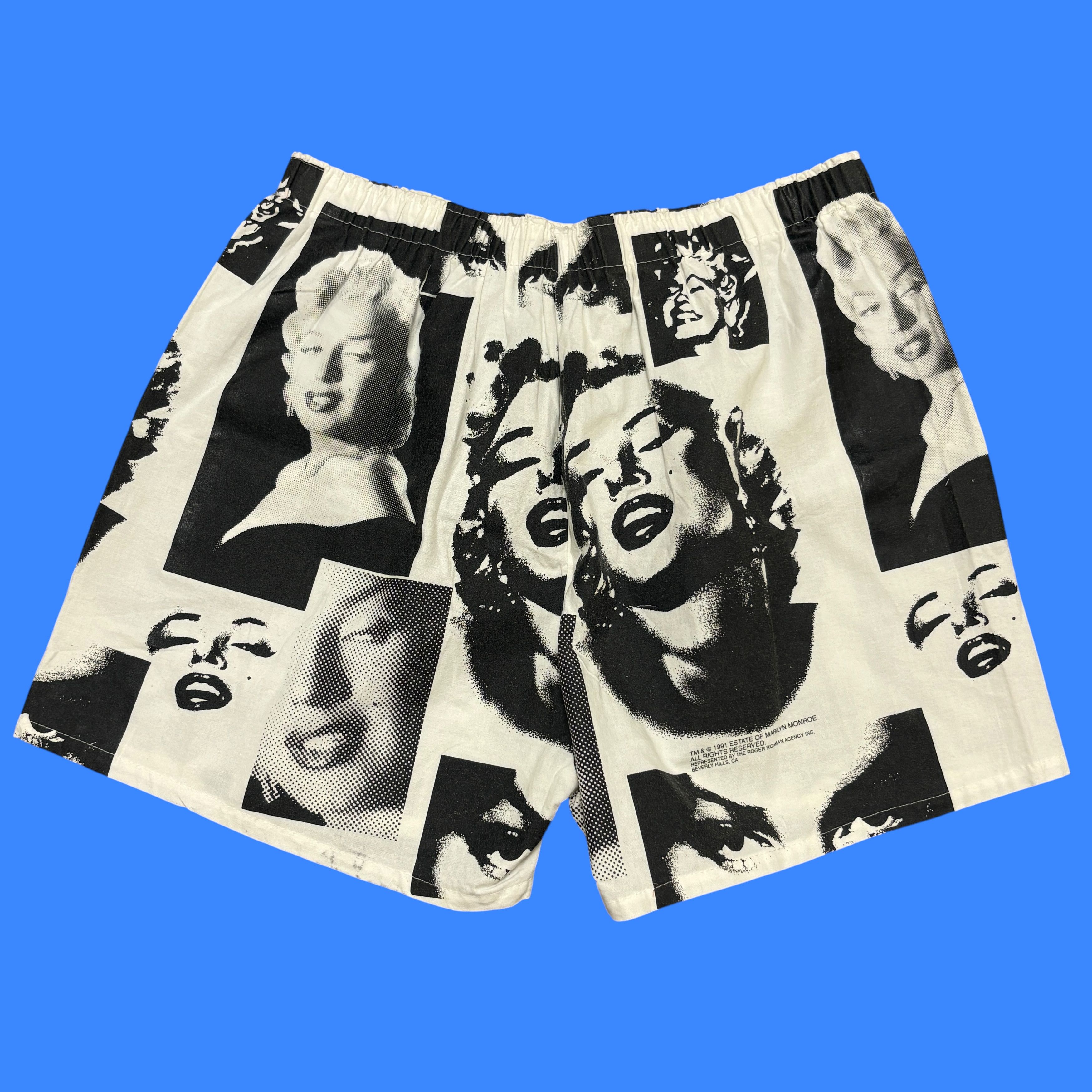 Vintage Vintage 1991 Marilyn Monroe All Over Print Boxer Shirts Size 36 - 6 Thumbnail