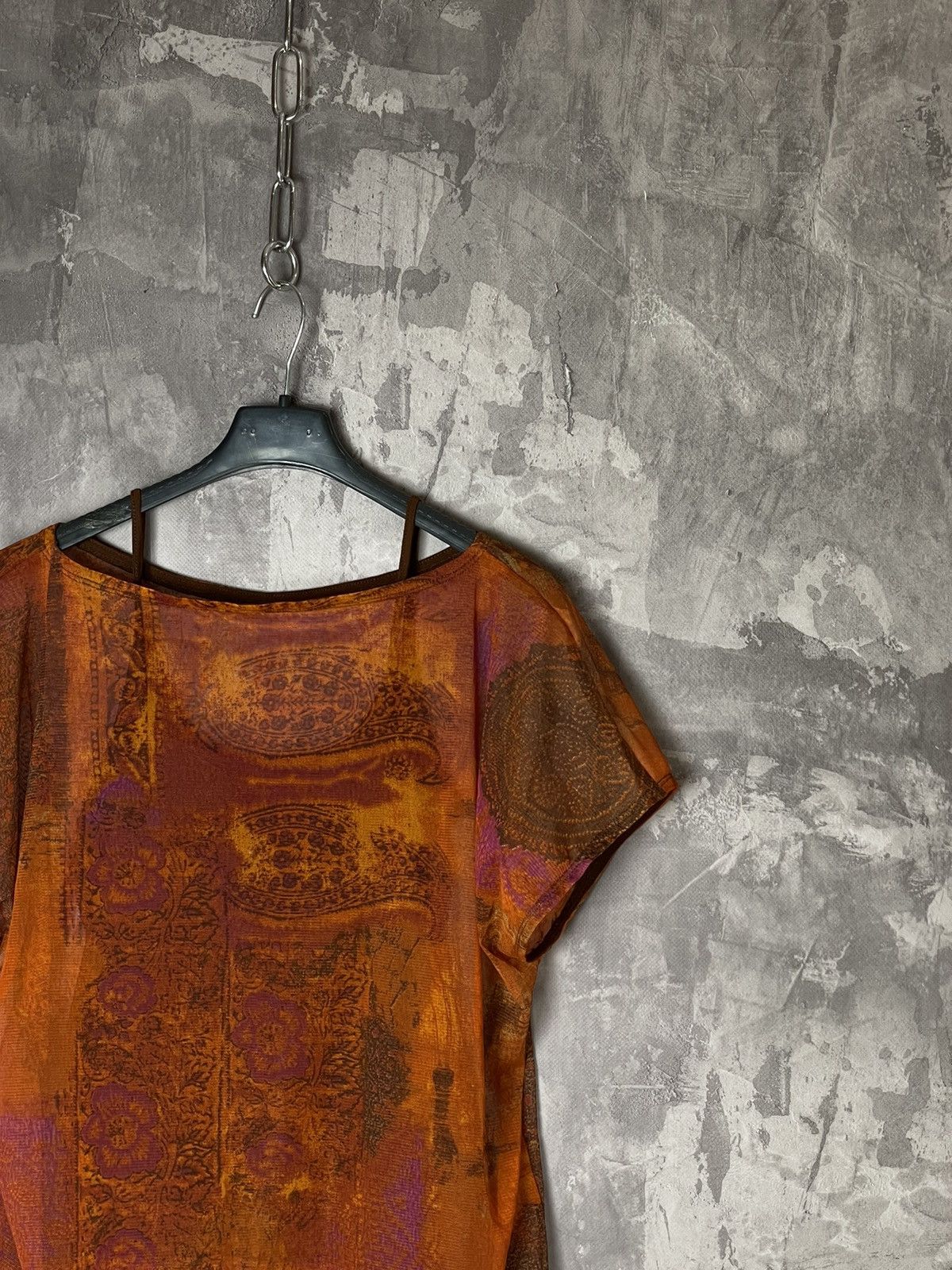 Japanese Brand × Vintage Mesh Y2K T-Shirt Cropped Top Tee Jean Paul Gaultier Style Size M / US 6-8 / IT 42-44 - 4 Thumbnail