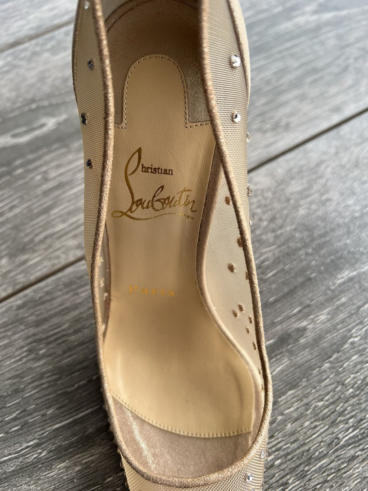 Christian Louboutin Christian Louboutin Follies Strass - Nude | Size 36 Size US 6 / IT 36 - 11 Thumbnail