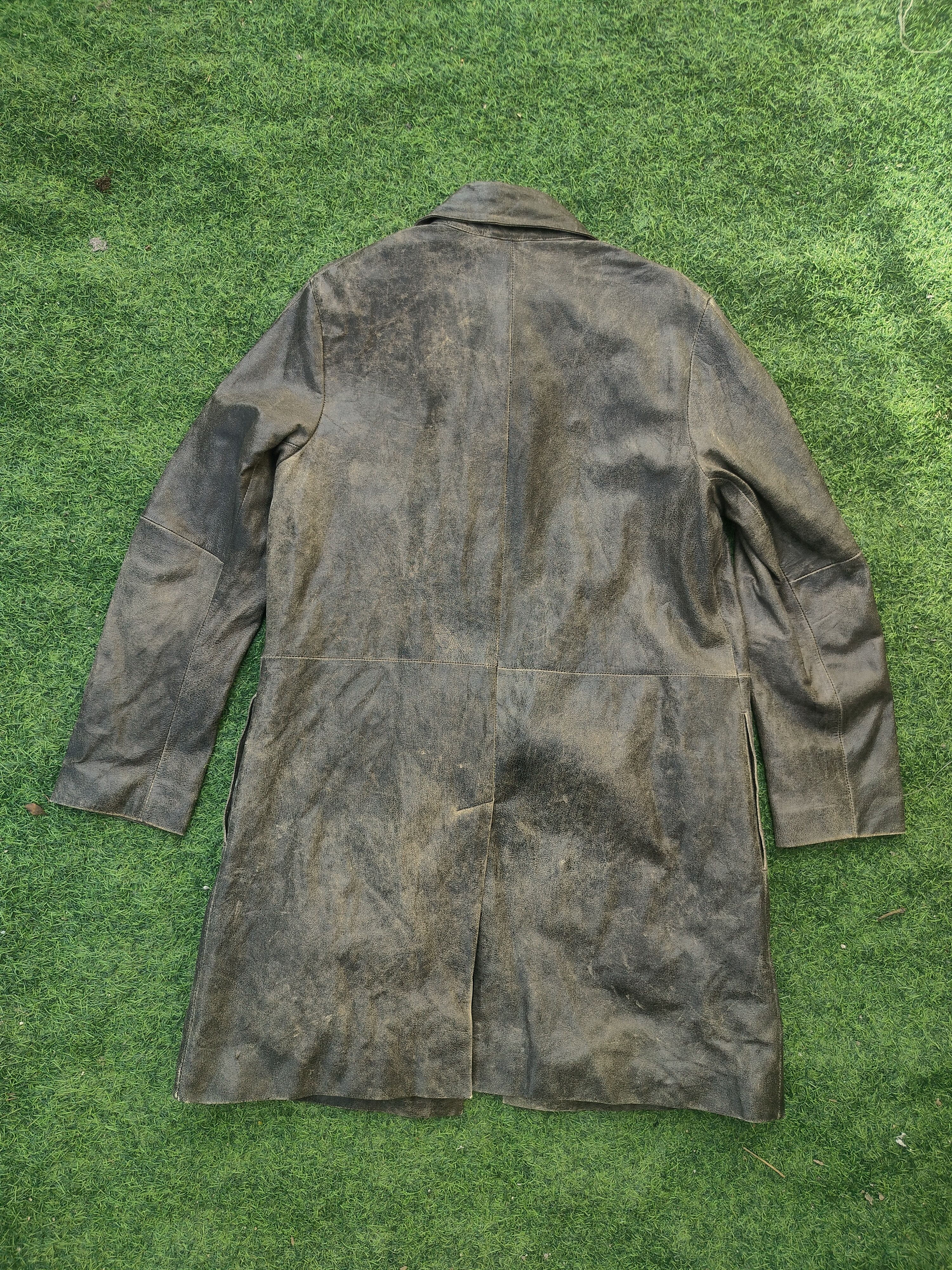 Japanese Brand UNITED ARROW FAUX LEATHER LONG JACKET Size US L / EU 52-54 / 3 - 9 Thumbnail