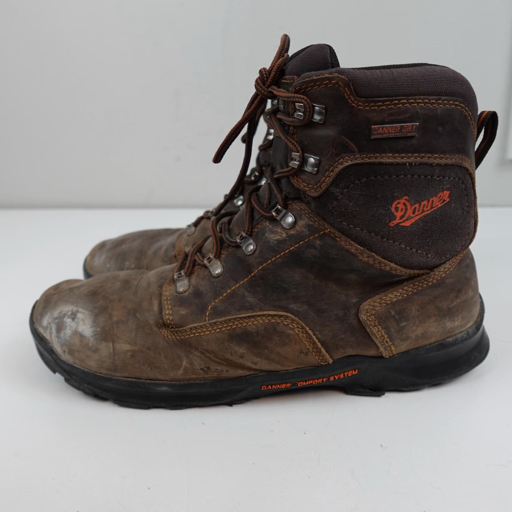 Danner Danner Crafter 8" Work Boots Mens Size 14 Brown Leather Waterproof Danner Dry Size US 14 / EU 47 - 4 Thumbnail