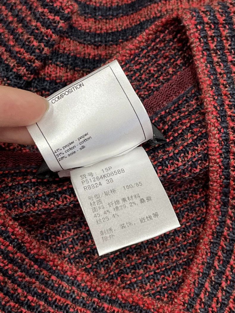 Chanel Chanel Red and black striped double-breasted black button Size XS / US 0-2 / IT 36-38 - 6 Thumbnail
