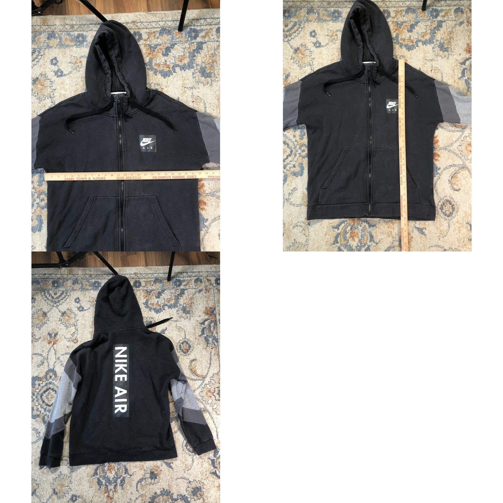 Nike Nike Air Hoodie Sweatshirt Mens L Black Full Zip Colorblock Fleece Logo Size US L / EU 52-54 / 3 - 8 Thumbnail