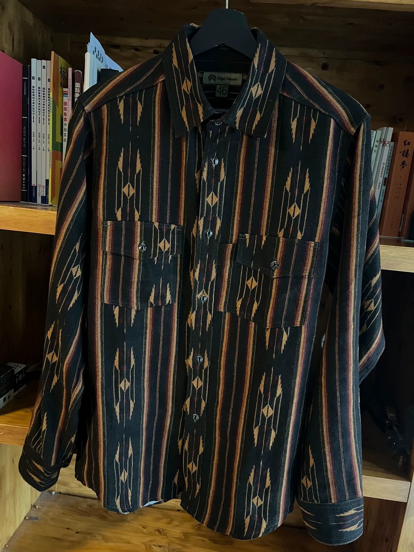Nigel Cabourn Nigel Cabourn Navajo Fish Eye Snap Shirt 46 Oversized Size US S / EU 44-46 / 1 - 3 Thumbnail
