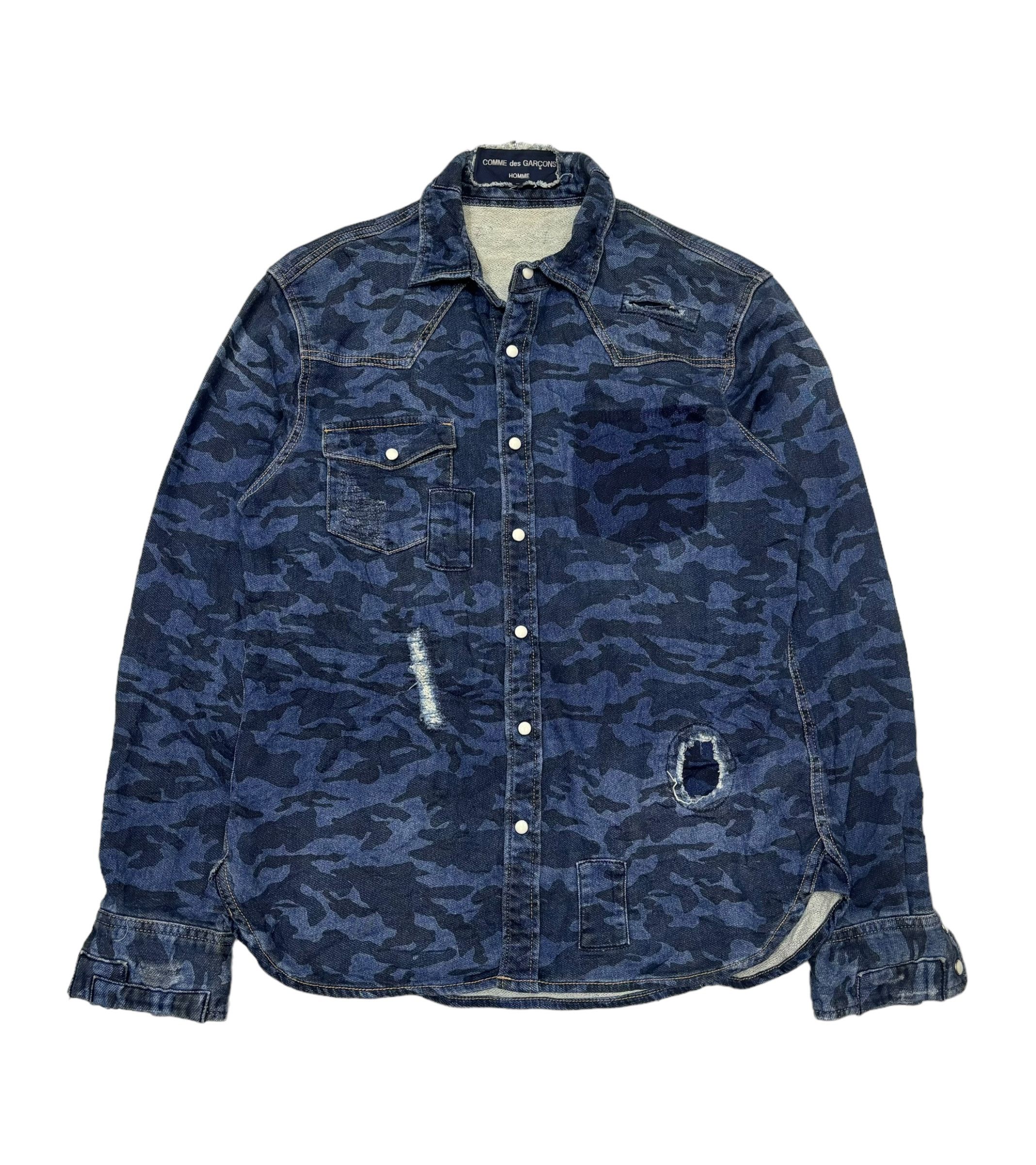 Comme des Garcons COMME DES GARCONS HOMME BORO PATCHWORK CAMO BUTTON SHIRT Size US S / EU 44-46 / 1 - 1 Thumbnail