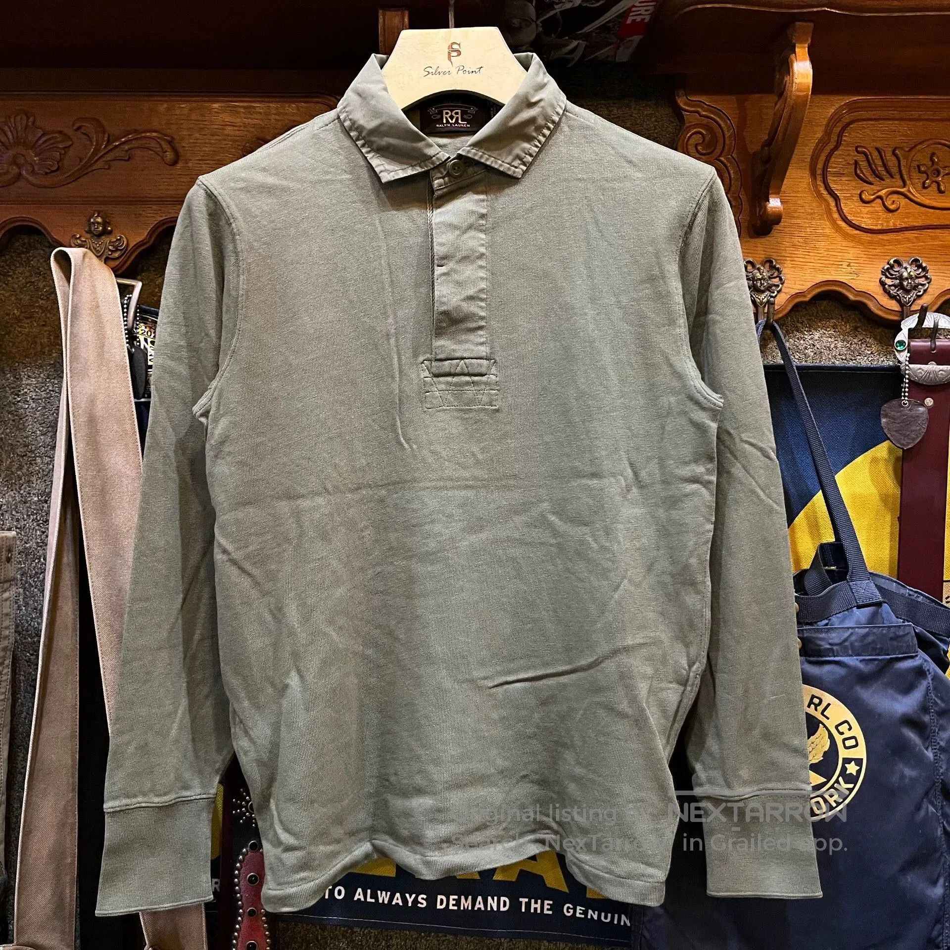 RRL Ralph Lauren RRL Green Knit Long Sleeve Shirt. Size US S / EU 44-46 / 1 - 1 Thumbnail