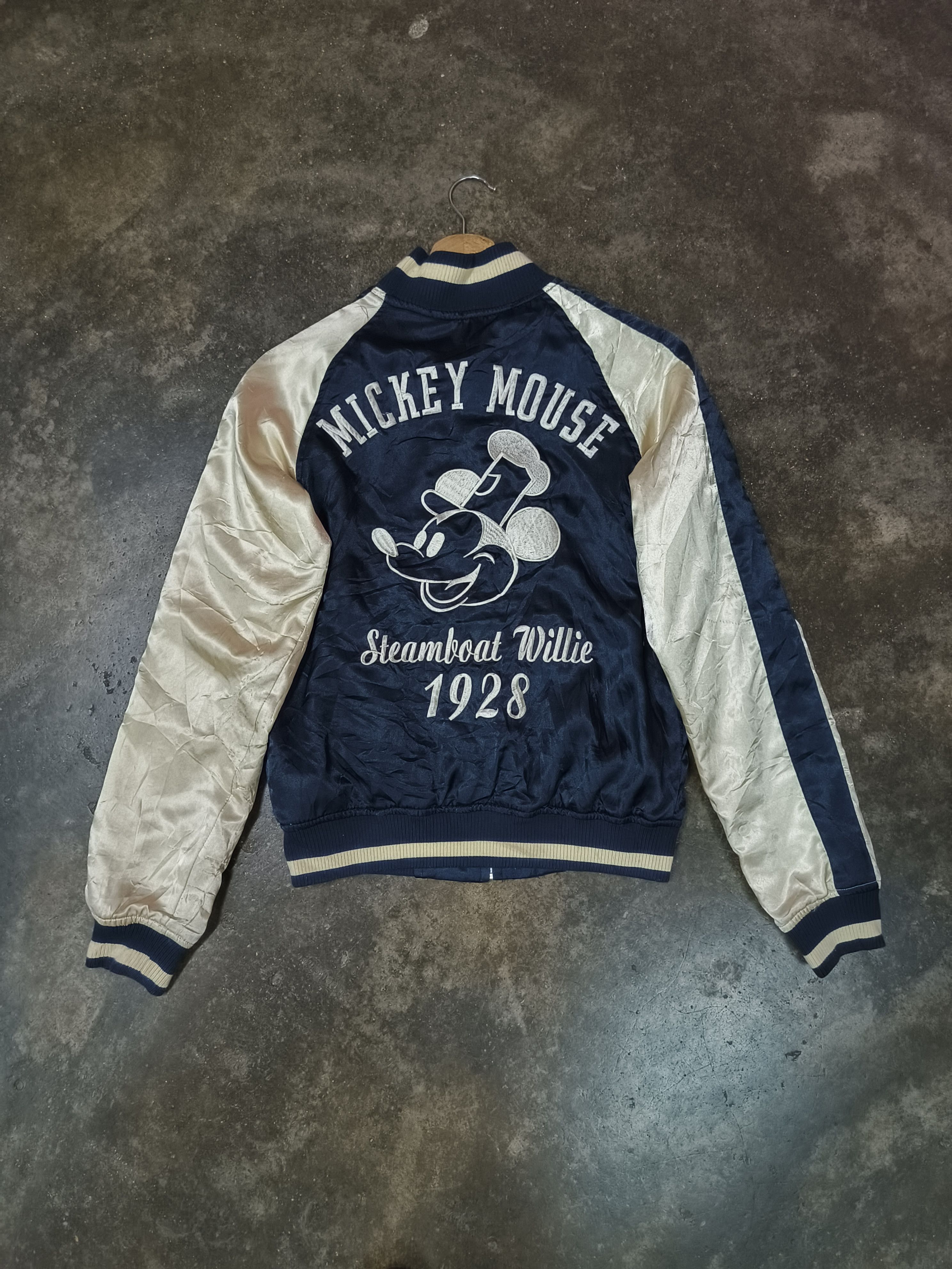 Mickey Mouse Disney Mickey Steamboat Willie revesible sukajan Jacket Size US M / EU 48-50 / 2 - 5 Thumbnail