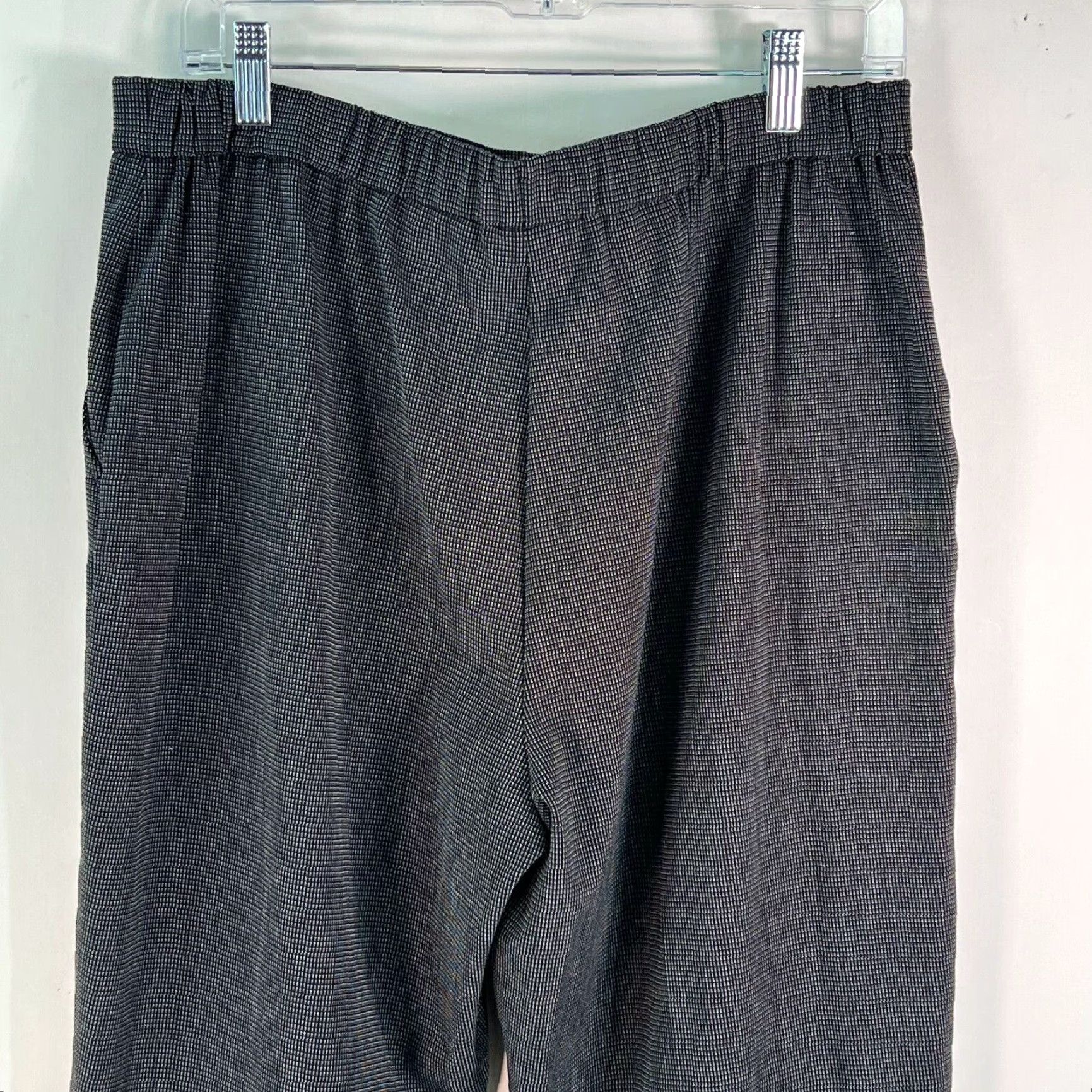 Croft & Barrow Croft & Barrow Womens Black Elastic Waist Mid-Rise Stretch Dress Pants Size 14P Size 36" / US 14 / IT 50 - 4 Thumbnail