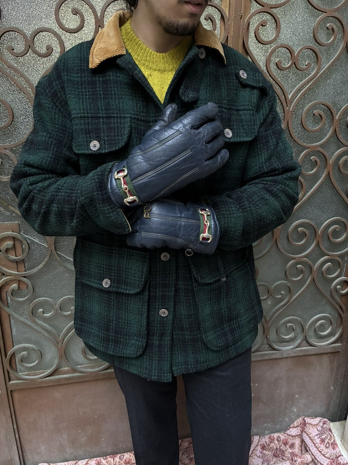Gucci GUCCI VINTAGE 80s LINED LEATHER GLOVES WITH HORSEBITES Size ONE SIZE - 2 Thumbnail