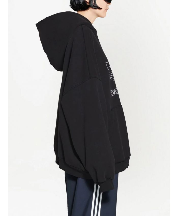 Adidas × Balenciaga o1mt1gz0924 Hoodie Large Fit in Black Size US XL / EU 56 / 4 - 3 Thumbnail