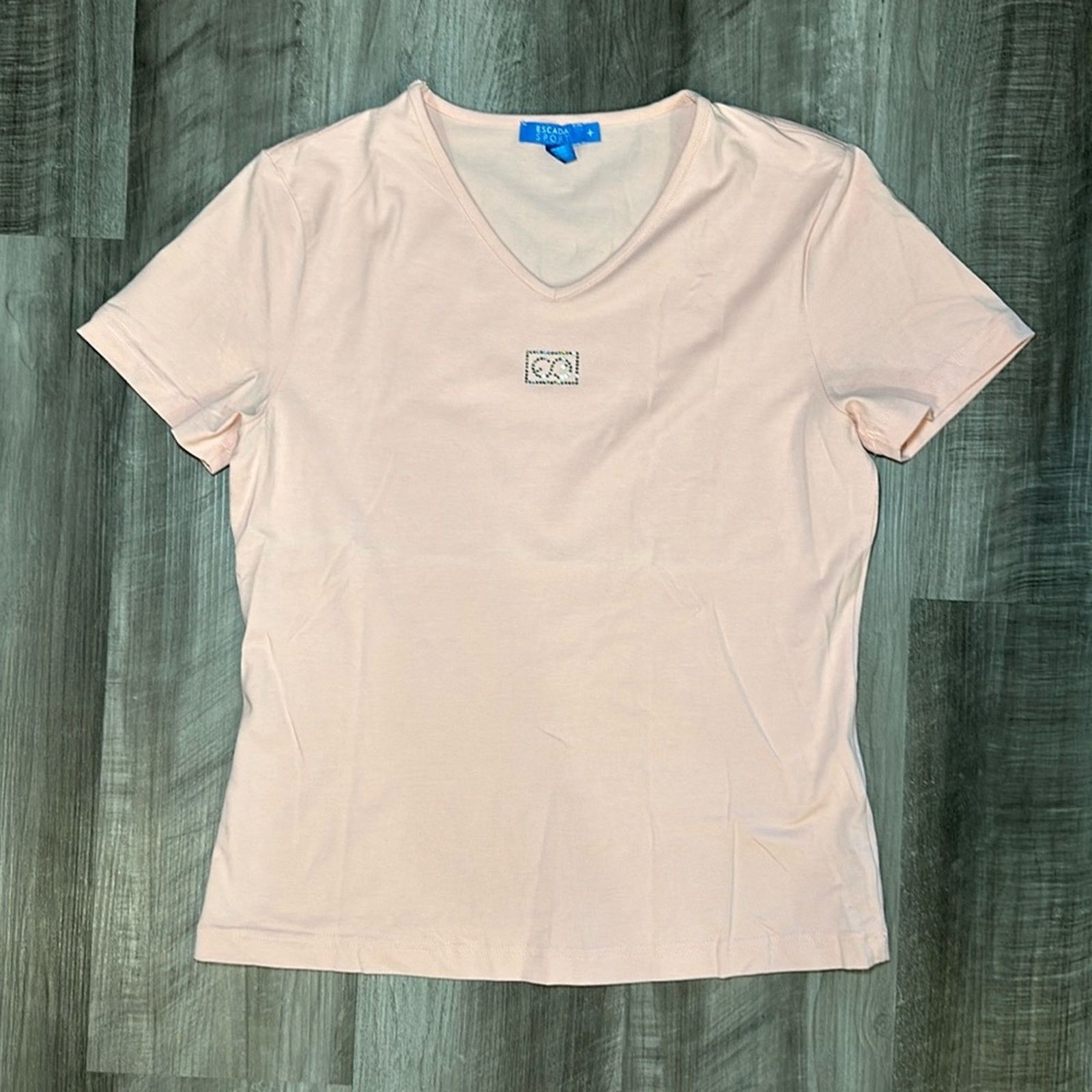 Escada Escada Sport V-Neck Stretch Tee - Large Size L / US 10 / IT 46 - 1 Thumbnail