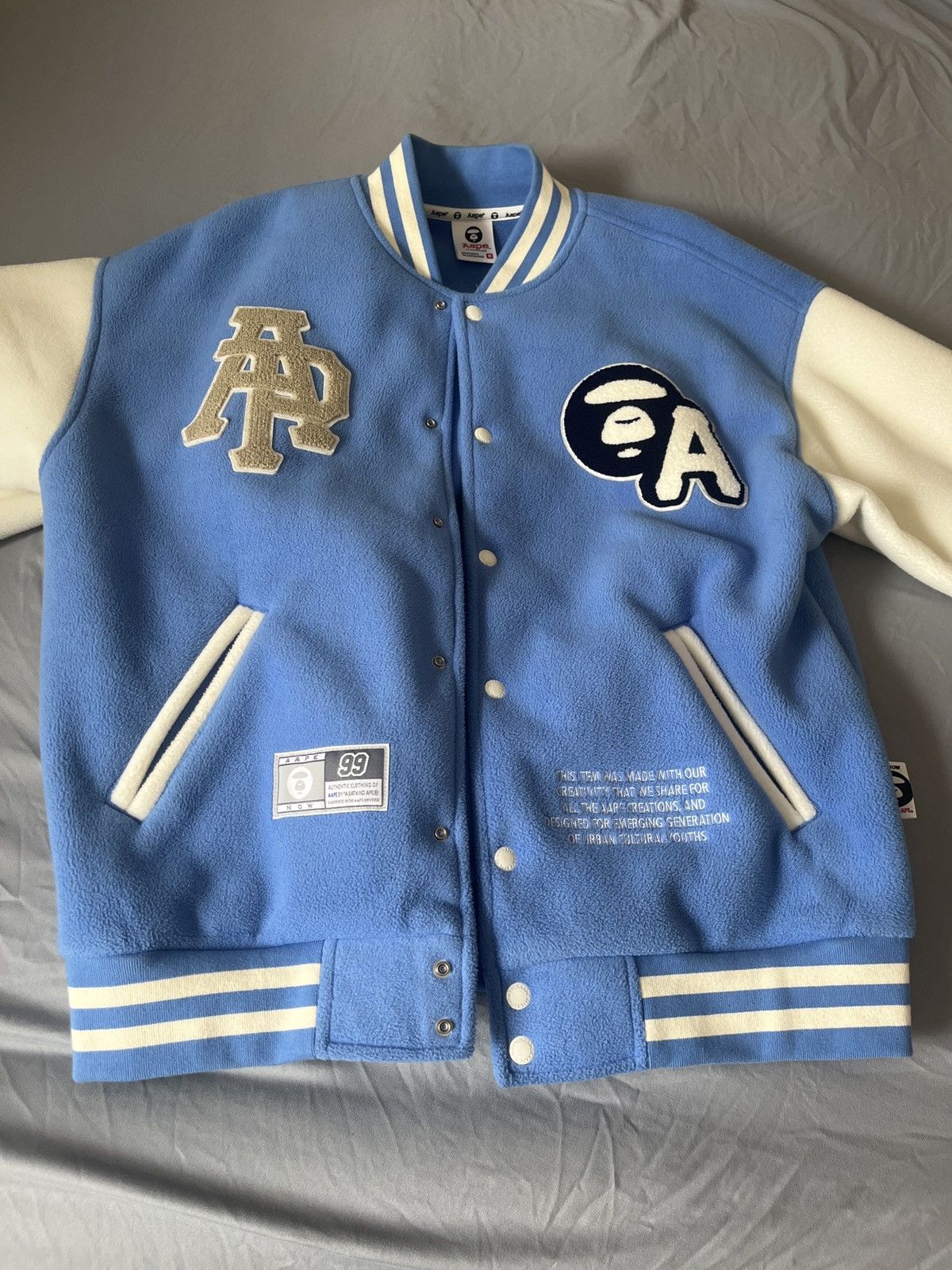 Aape × Bape Aape by A Bathing Ape Varsity Jacket Size US M / EU 48-50 / 2 - 1 Thumbnail