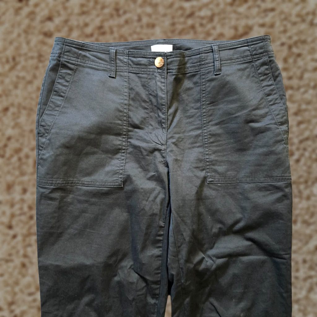 J. Jill J. Jill Pants Women 8 Black Pima Cotton Cropped Cuffed Chino Casual Capsule - Vintage: No Size 30" / US 8 / IT 44 - 1 Thumbnail