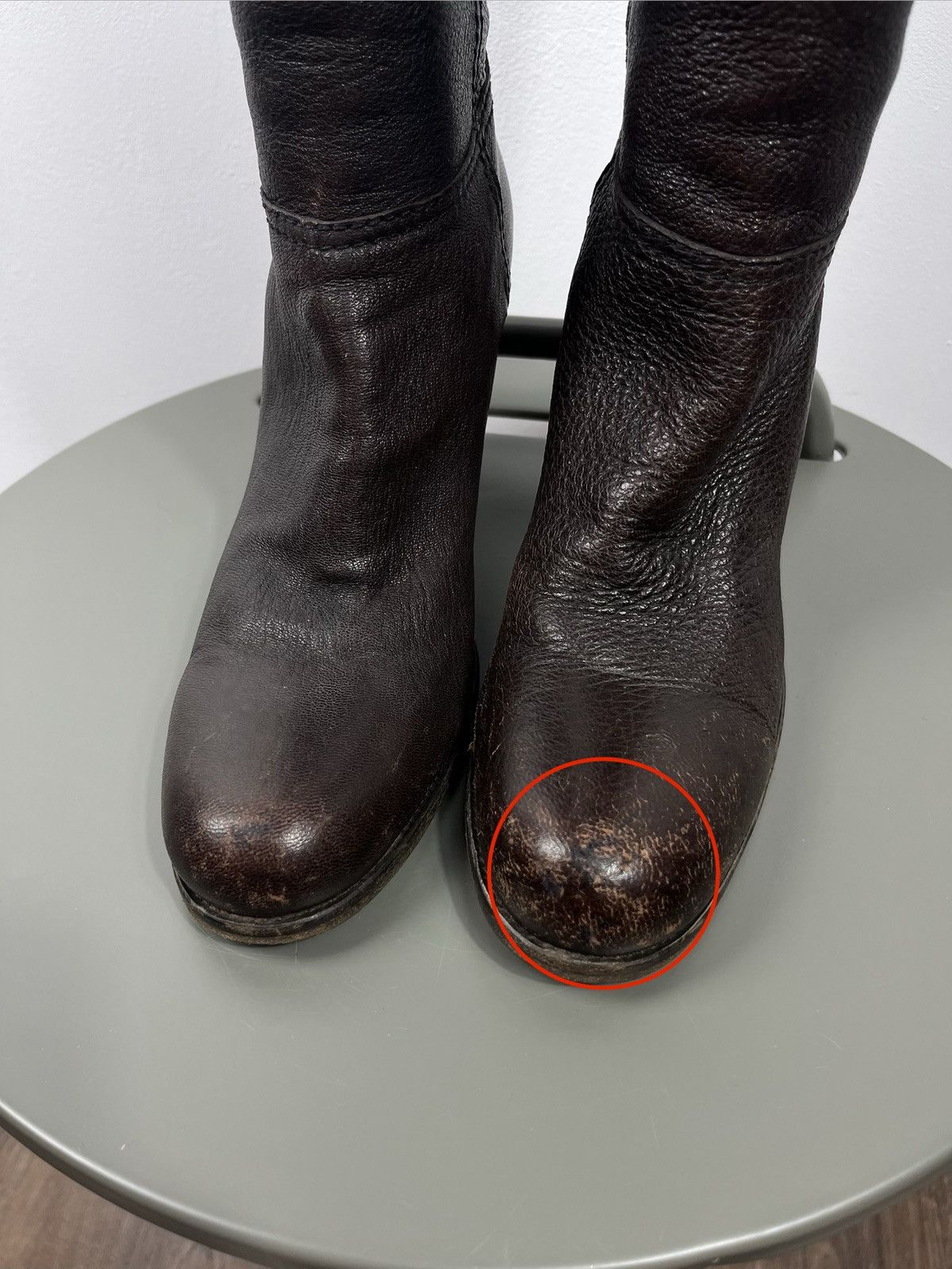 Prada Prada Brown Leather Knee High Boots Block Heel Vintage EU 36 Size US 5 / IT 35 - 6 Thumbnail