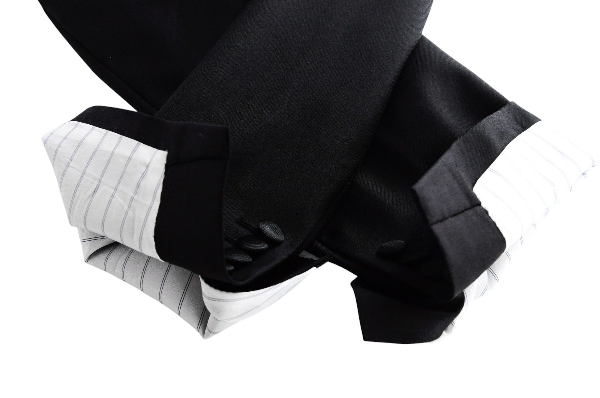 Suitsupply LAZIO TUX UK44S Black Wool 2 Piece Suit 57834 Size 44S - 13 Thumbnail
