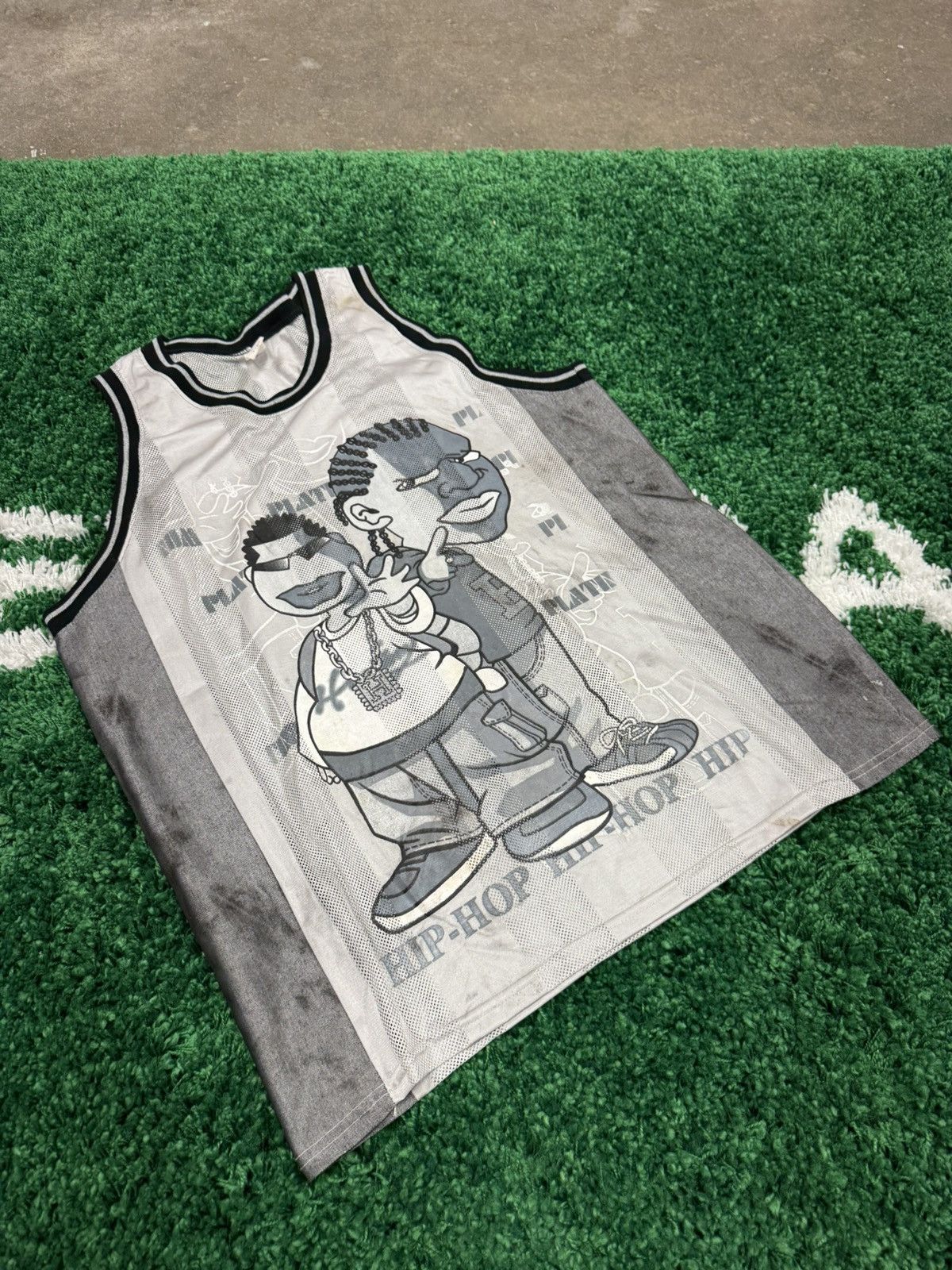 Vintage RARE 90s Hip Hop Urban Cartoon Jersey Grail Large Size US L / EU 52-54 / 3 - 1 Thumbnail