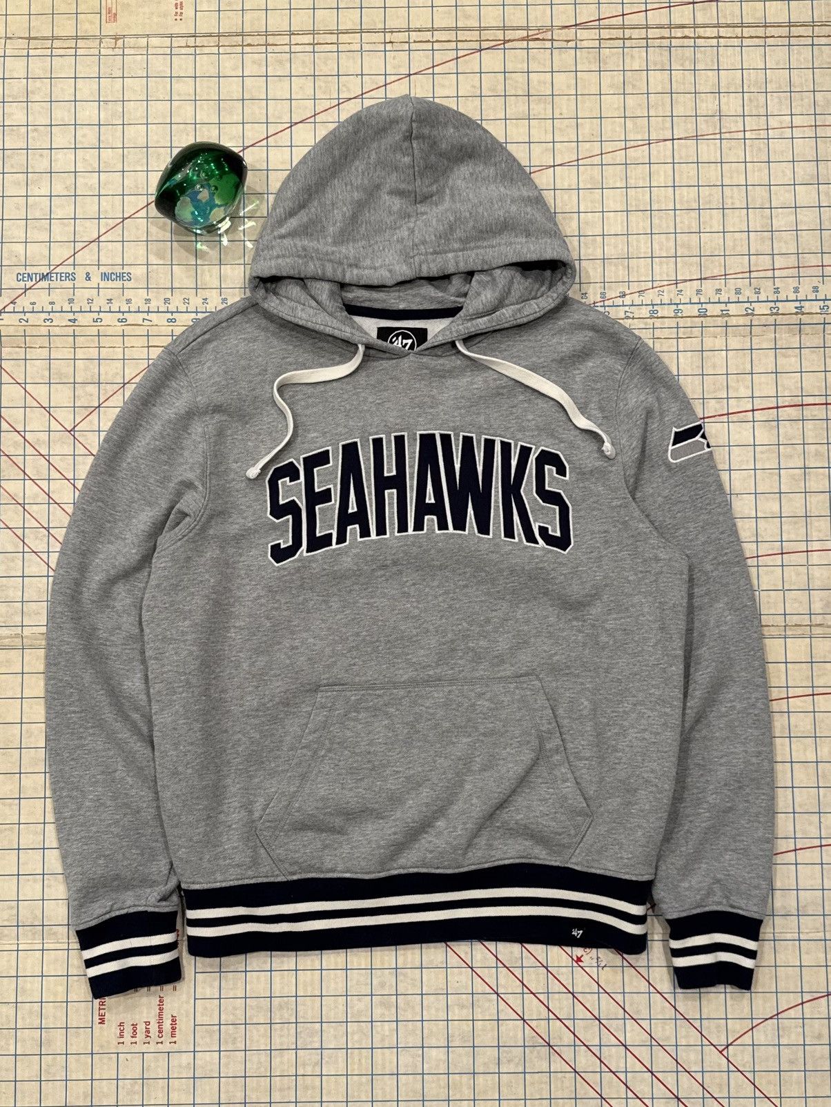 47 Brand ‘47 Seattle Seahawks Pull Over Ringer Hoodie CollegiateStyle Size US L / EU 52-54 / 3 - 1 Thumbnail