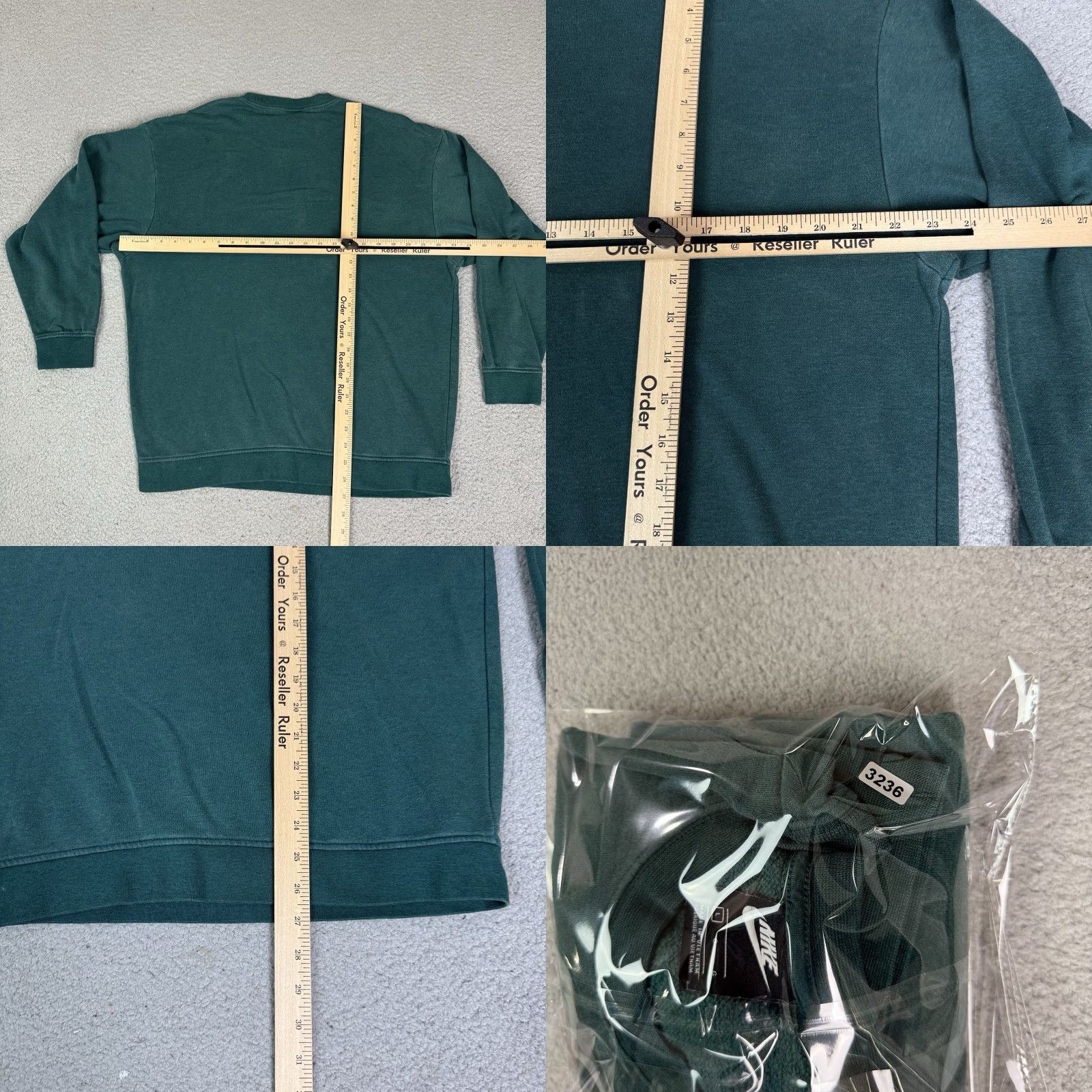 Nike VINTAGE Nike Sweatshirt Woman L Green Center Swoosh Embroidered Crewneck Sweater Pullover Size L / US 10 / IT 46 - 8 Thumbnail
