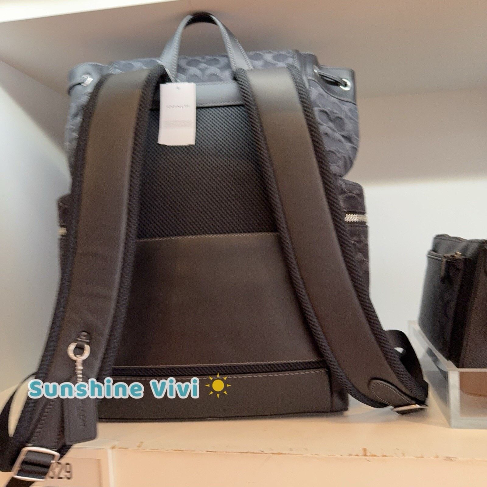 Coach NWT Coach Sprint Backpack Signature Denim CAJ57 Silver Black Size ONE SIZE - 5 Thumbnail