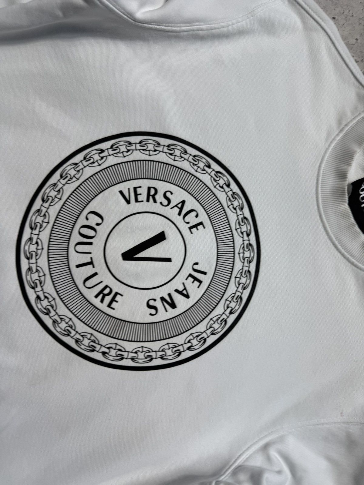Versace Jeans Couture Versace Jeans Couture Big Logo White Sweatshirt Size US L / EU 52-54 / 3 - 6 Thumbnail