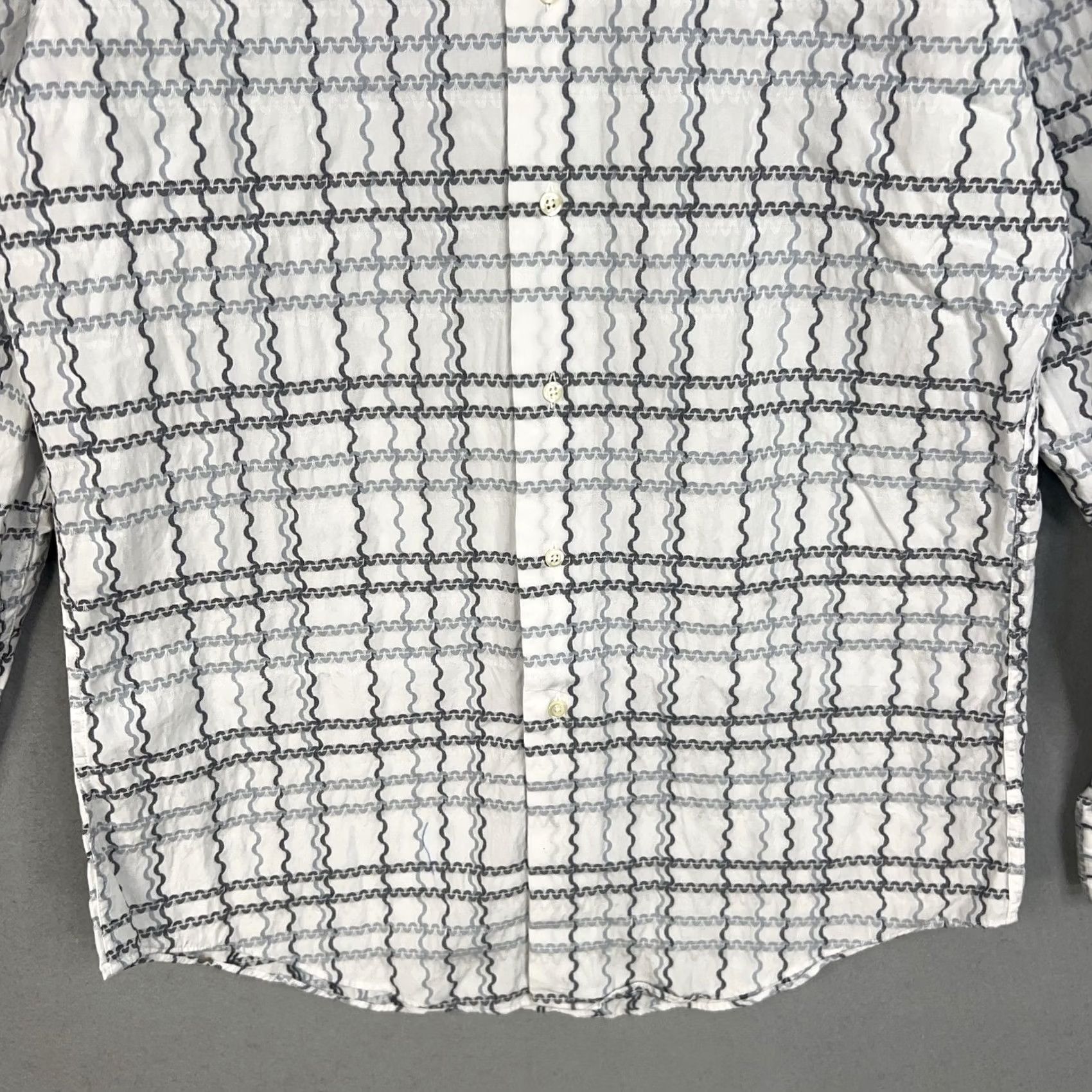 Brooks Brothers Vintage Brooks Brothers Shirt Mens Medium White Gray Plaid Slim Fit USA Made Size US M / EU 48-50 / 2 - 3 Thumbnail