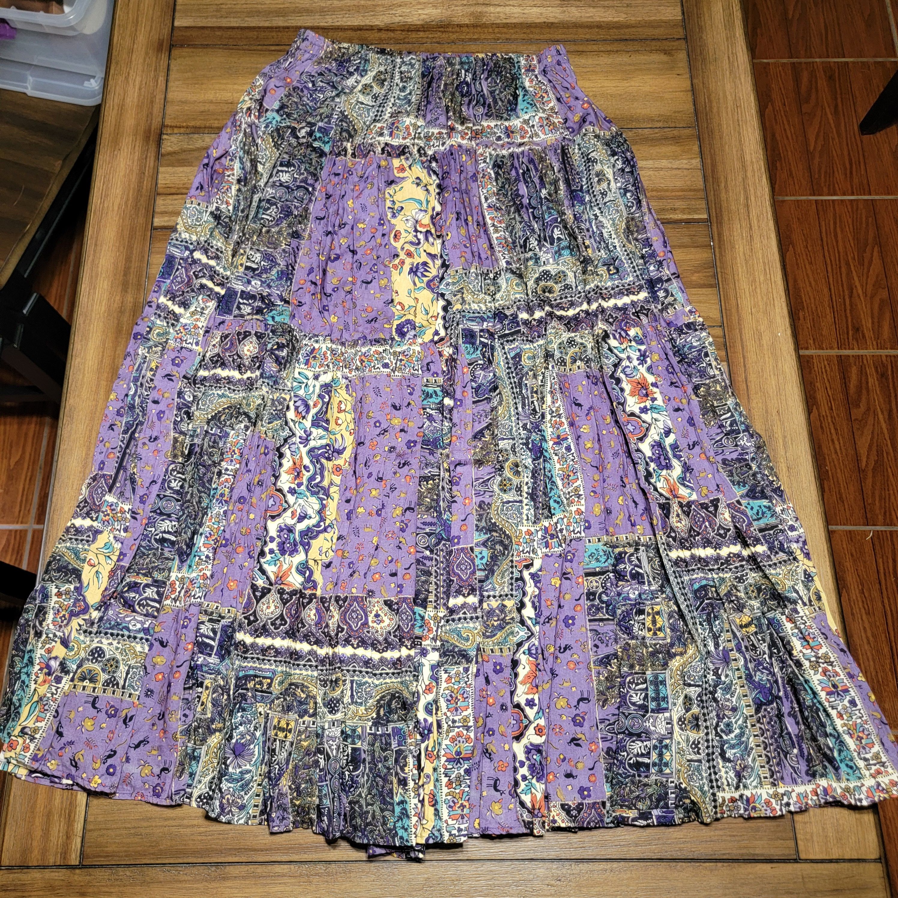 Other Howard Wolf Patchwork Full Length Skirt - Size 10. Size 28" / US 6 / IT 42 - 1 Thumbnail