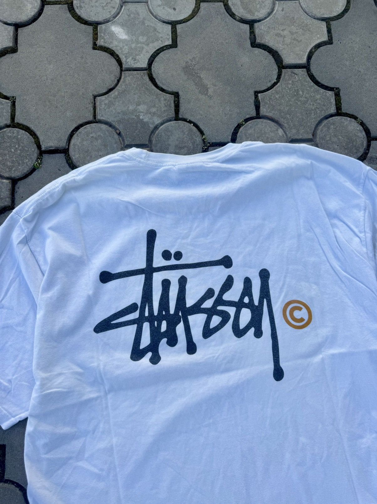 Stussy × Vintage Vintage Stussy Big Logo Tee Shirt Size US XL / EU 56 / 4 - 3 Thumbnail