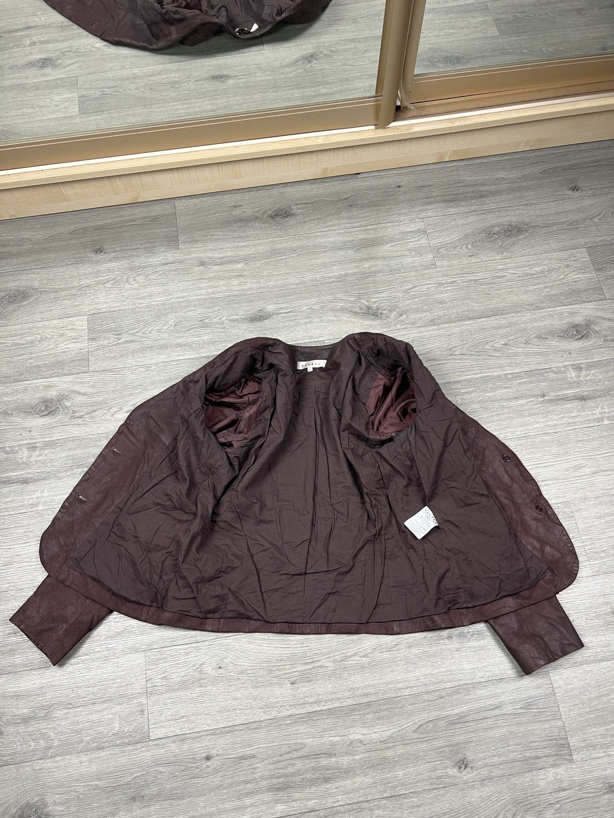Sandro Sandro Paris Vintage Brown Leather Blazer Women’s Size 2 (M) Size M / US 6-8 / IT 42-44 - 11 Thumbnail