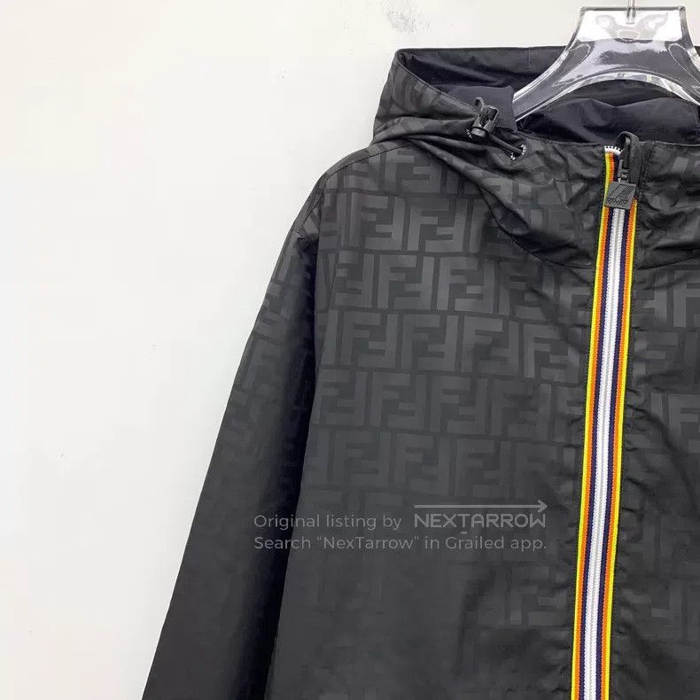 Fendi Fendi Black Monogram Printed Double-Sided Wearable Zip-Up Size S / US 4 / IT 40 - 7 Thumbnail