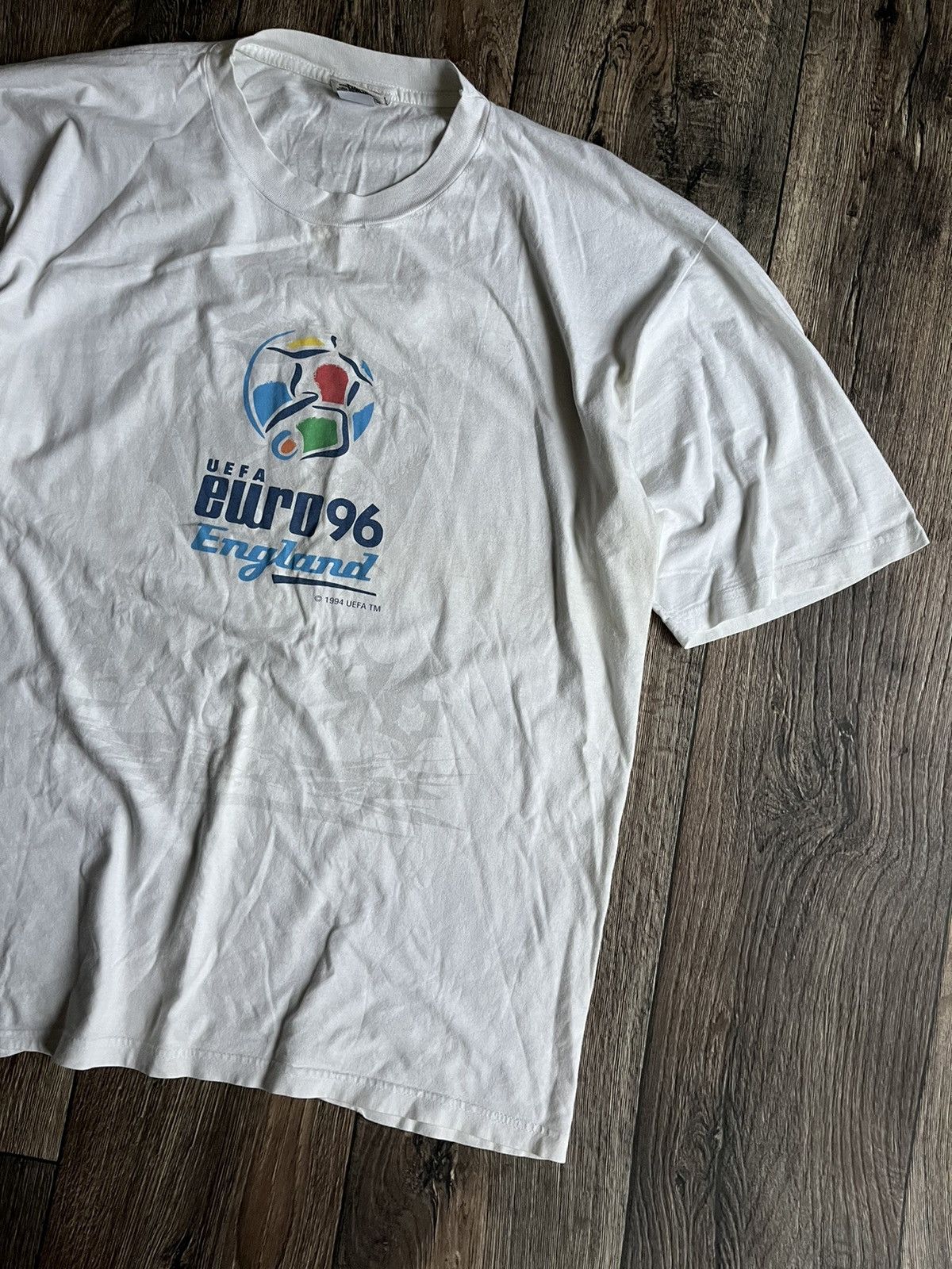 Nutmeg × UEFA Vintage NUTMEG Uefa England Uero 1996 Football Promo Tee Size US XL / EU 56 / 4 - 2 Thumbnail