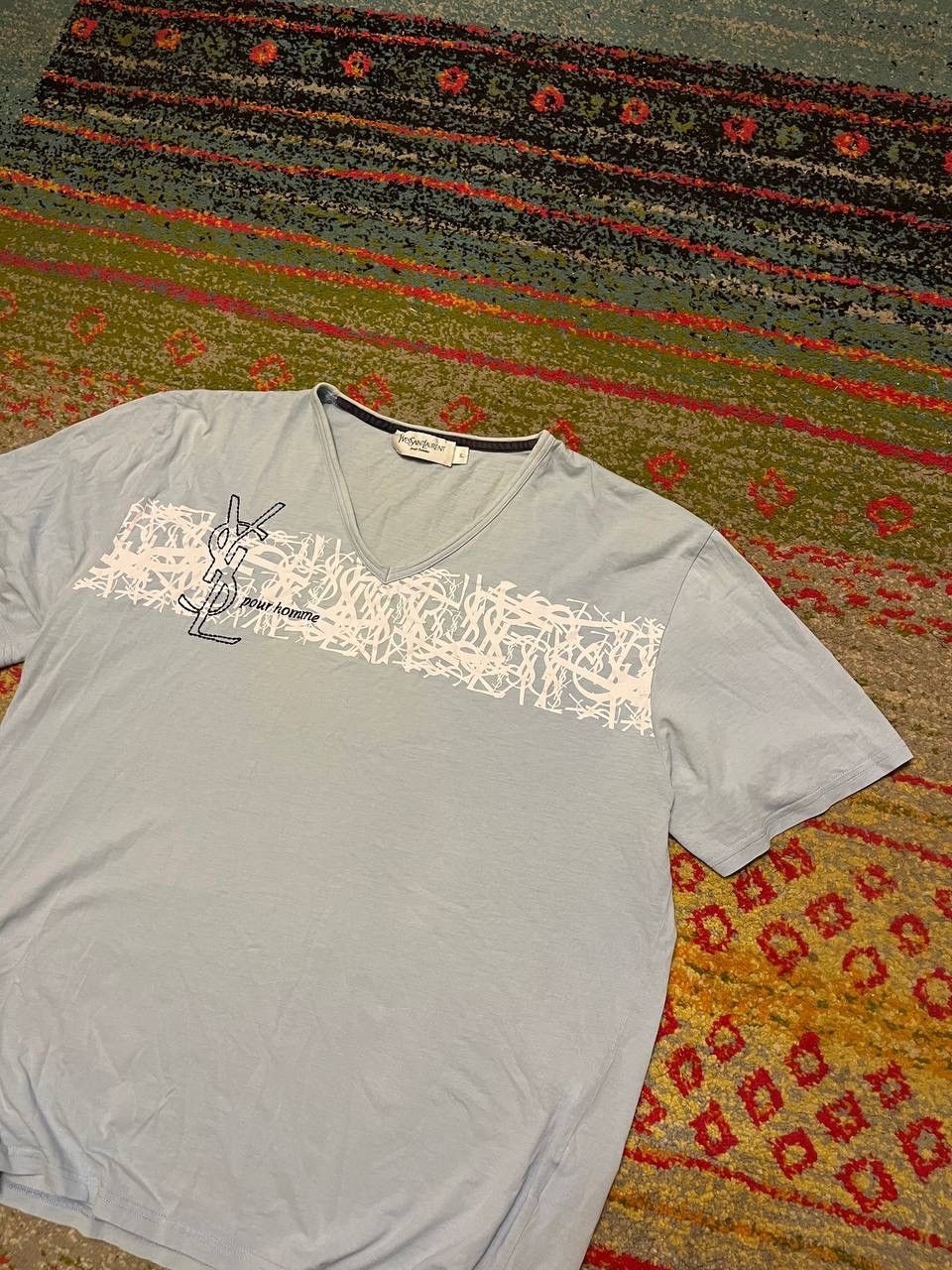 Vintage Vintage YSL Yves Saint Laurent Big Logo T-shirt XL Size US XL / EU 56 / 4 - 2 Thumbnail