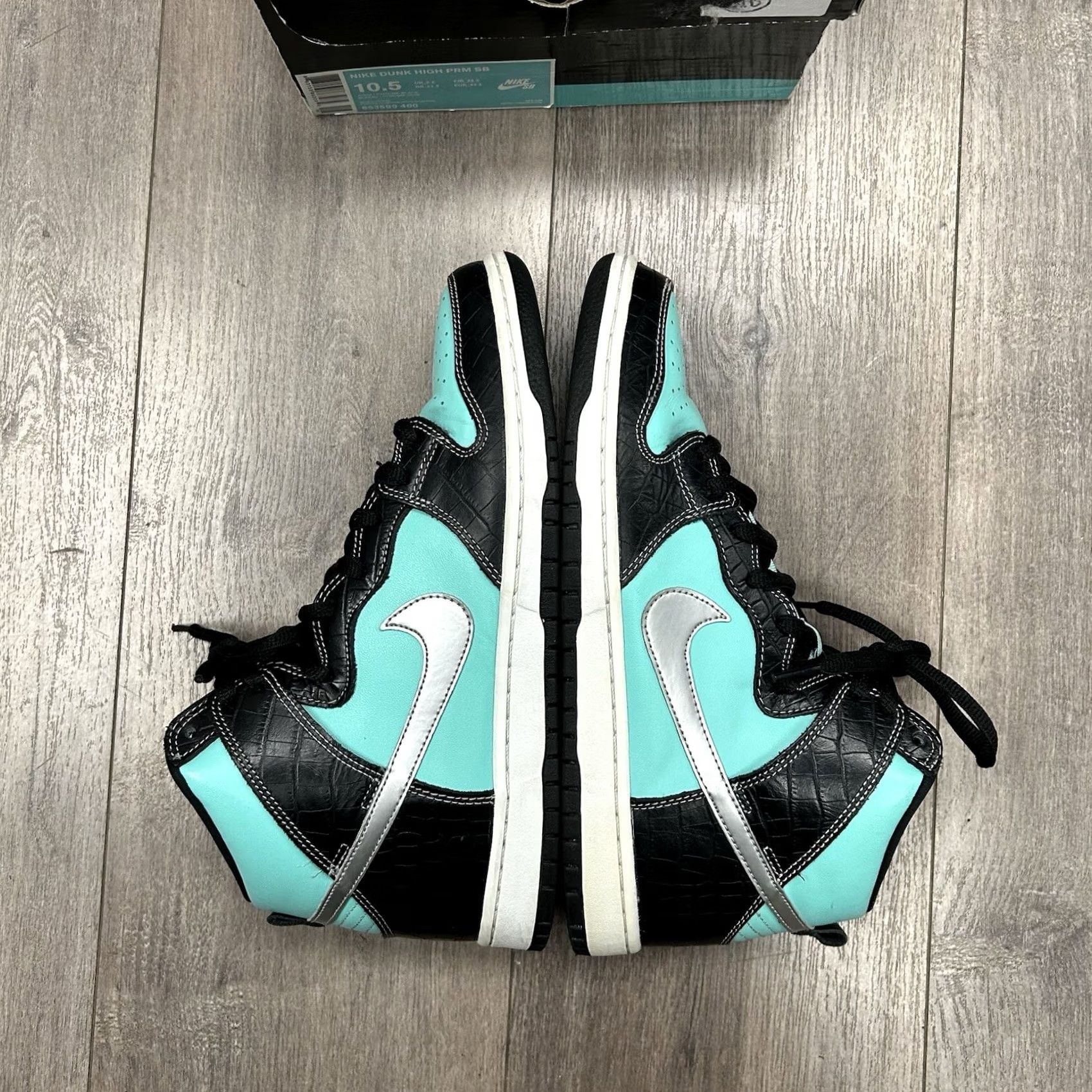 Nike Nike SB Dunk High Premium Diamond Tiffany 2014 Used Size 10.5 Skate Shoes Mens Size US 10 / EU 43 - 5 Thumbnail