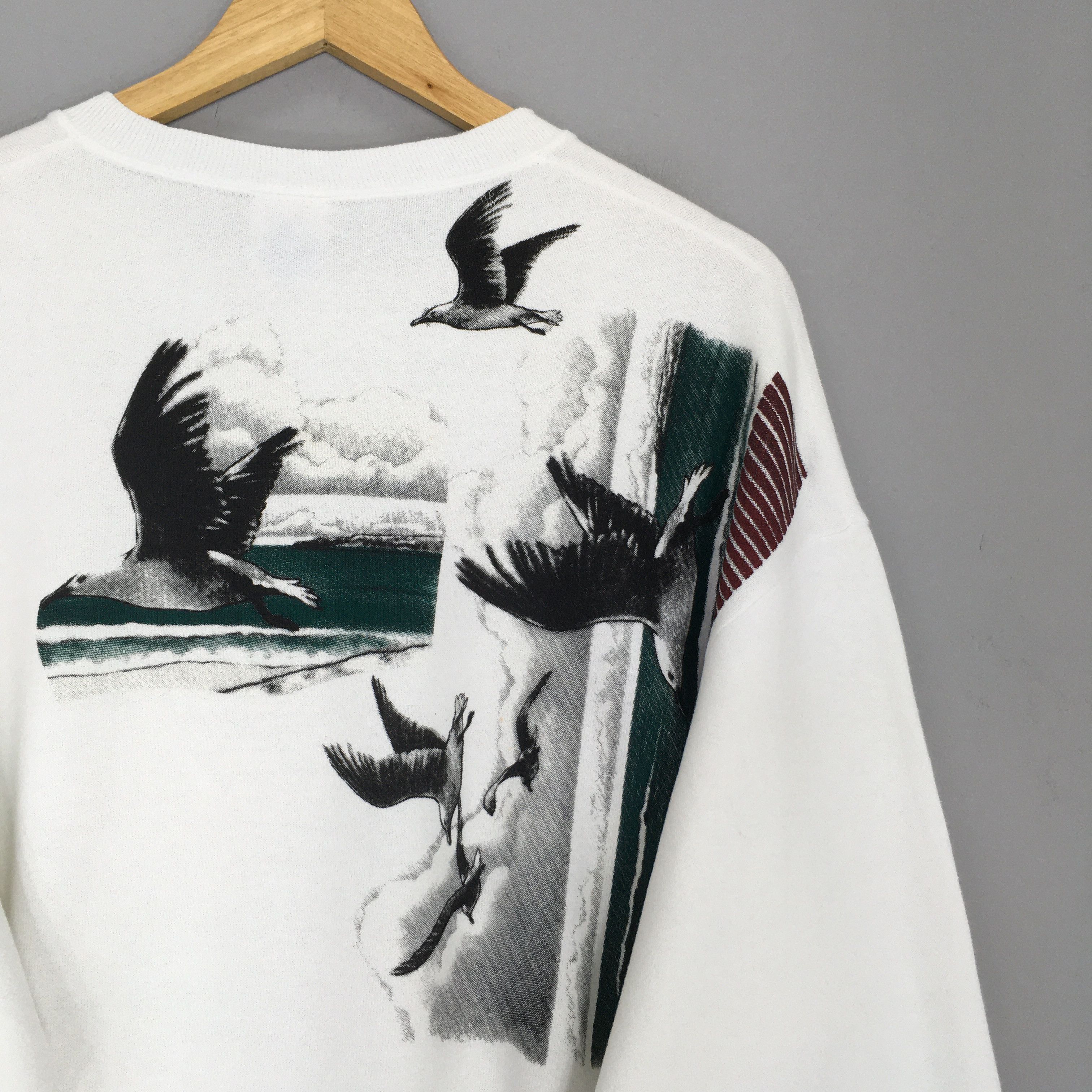 Habitat Vintage 90s Birds Wildlife Ocean City Sweatshirt Large Size US L / EU 52-54 / 3 - 9 Thumbnail