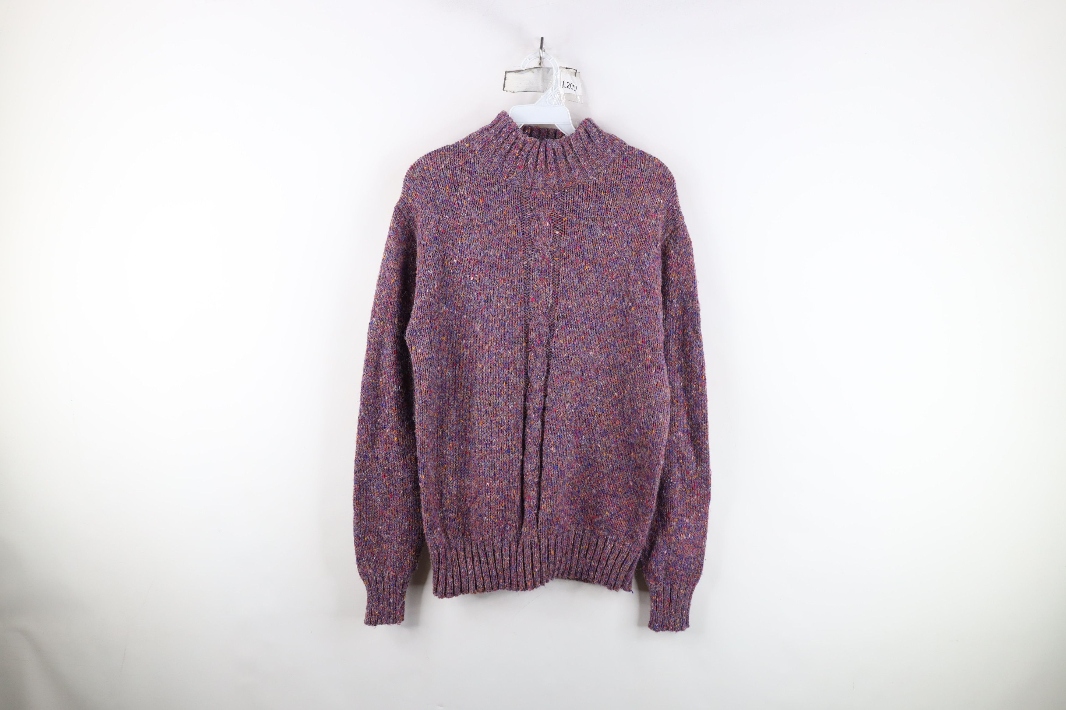 Vintage Vintage 90s Streetwear Wool Blend Knit Mock Neck Sweater Size M / US 6-8 / IT 42-44 - 1 Thumbnail
