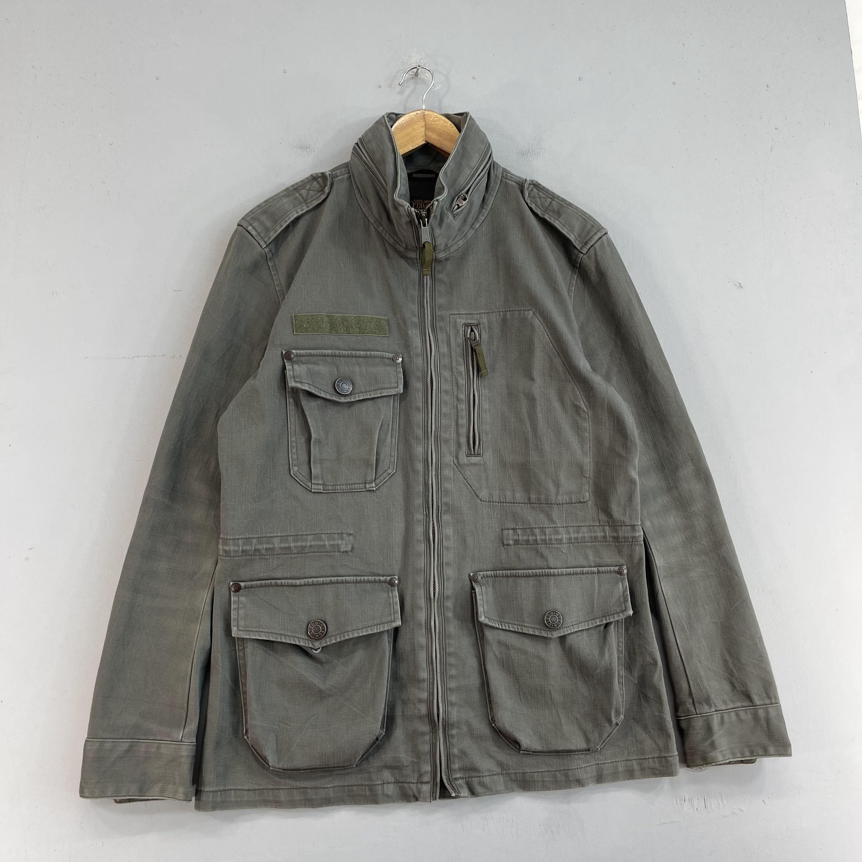 Edwin × Vintage Vintage EDWIN Military Utility Cargo Combat Jacket Size US M / EU 48-50 / 2 - 4 Thumbnail