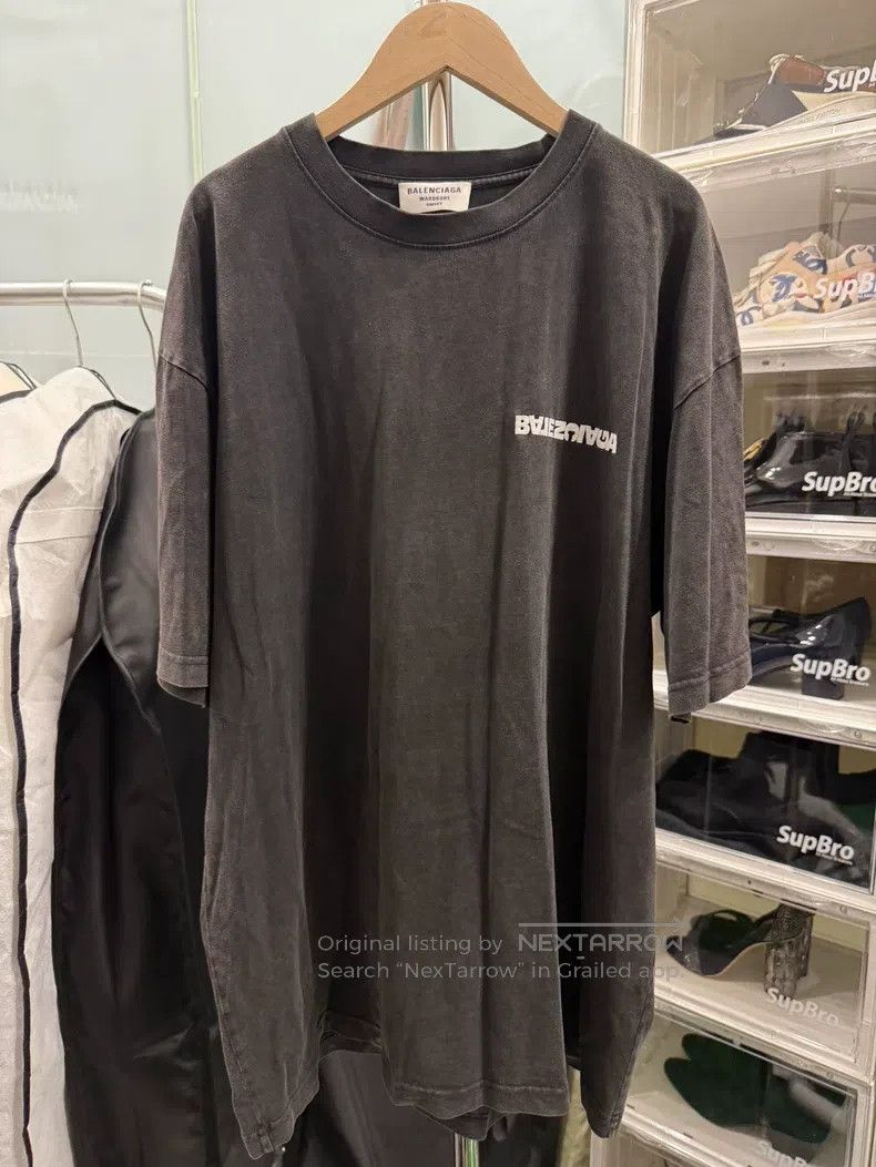 Balenciaga Balenciaga Distressed Embroidered Short Sleeve, Size S Size US S / EU 44-46 / 1 - 2 Thumbnail
