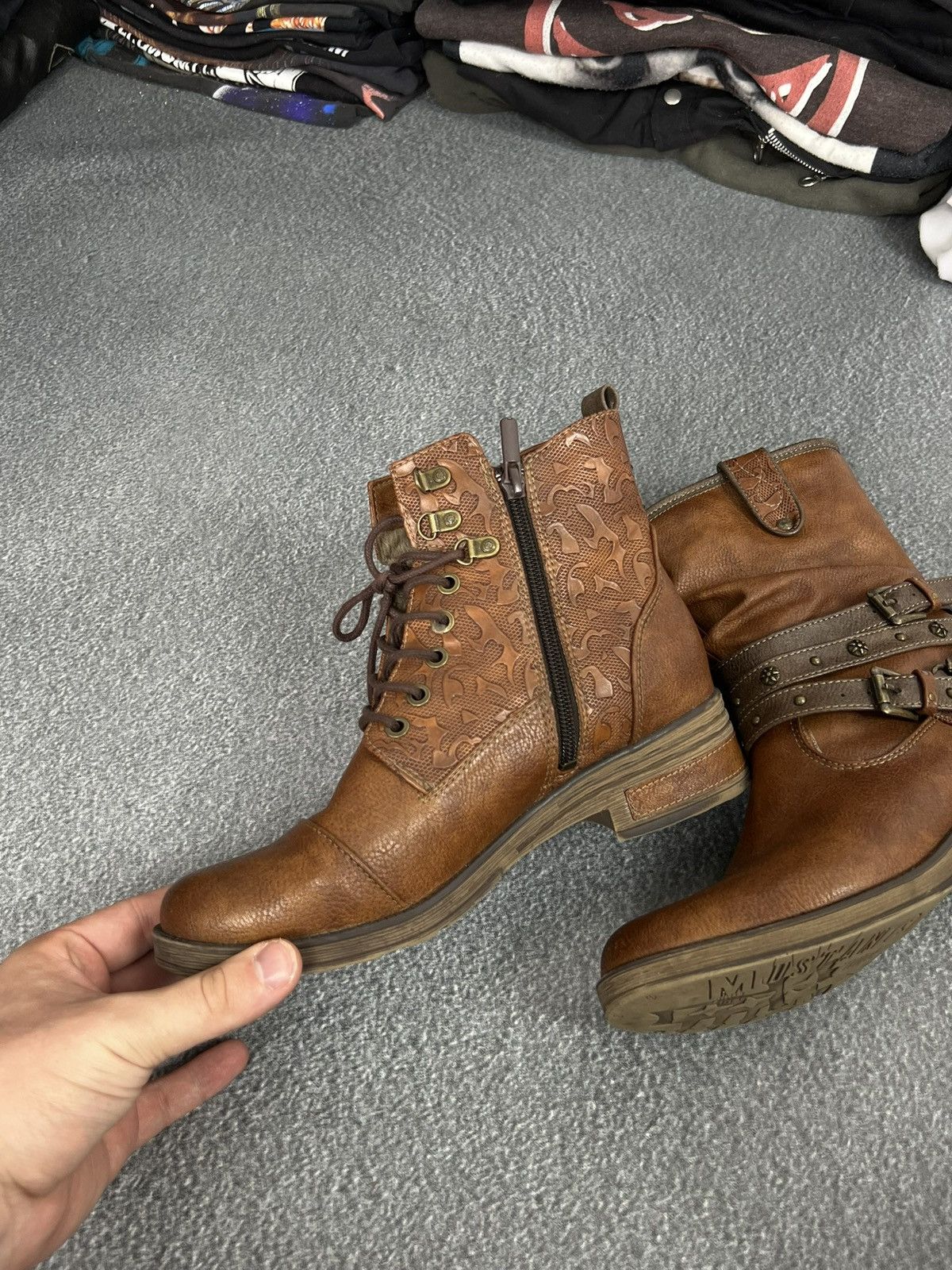 Vintage Vintage Mustang Avant Garde Leather Boots Size US 8.5 / IT 38.5 - 2 Thumbnail