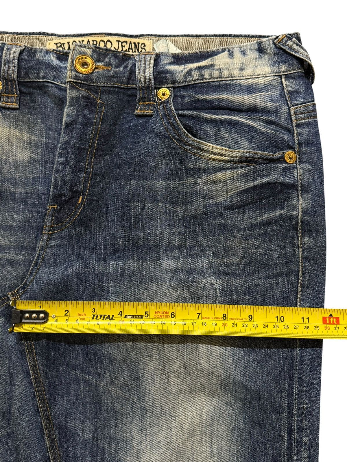 Japanese Brand Vintage Y2K Japanese Brand Blue Faded Wash Bleached Wide Leg Size US 35 - 12 Thumbnail