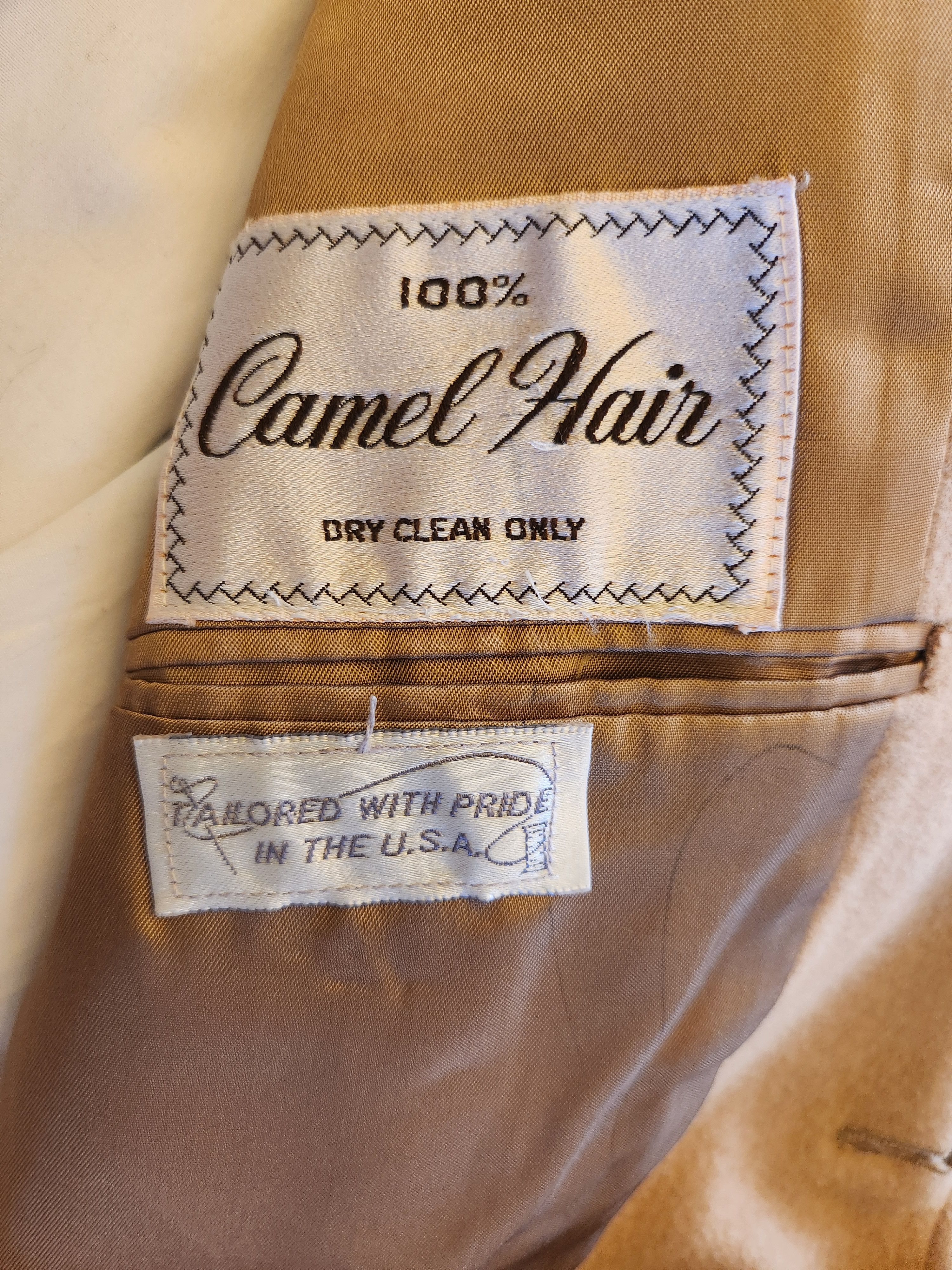 Vintage Vintage 70's Enrico Dante 100% Camel Hair 2 Button Blazer Size 40R - 3 Thumbnail